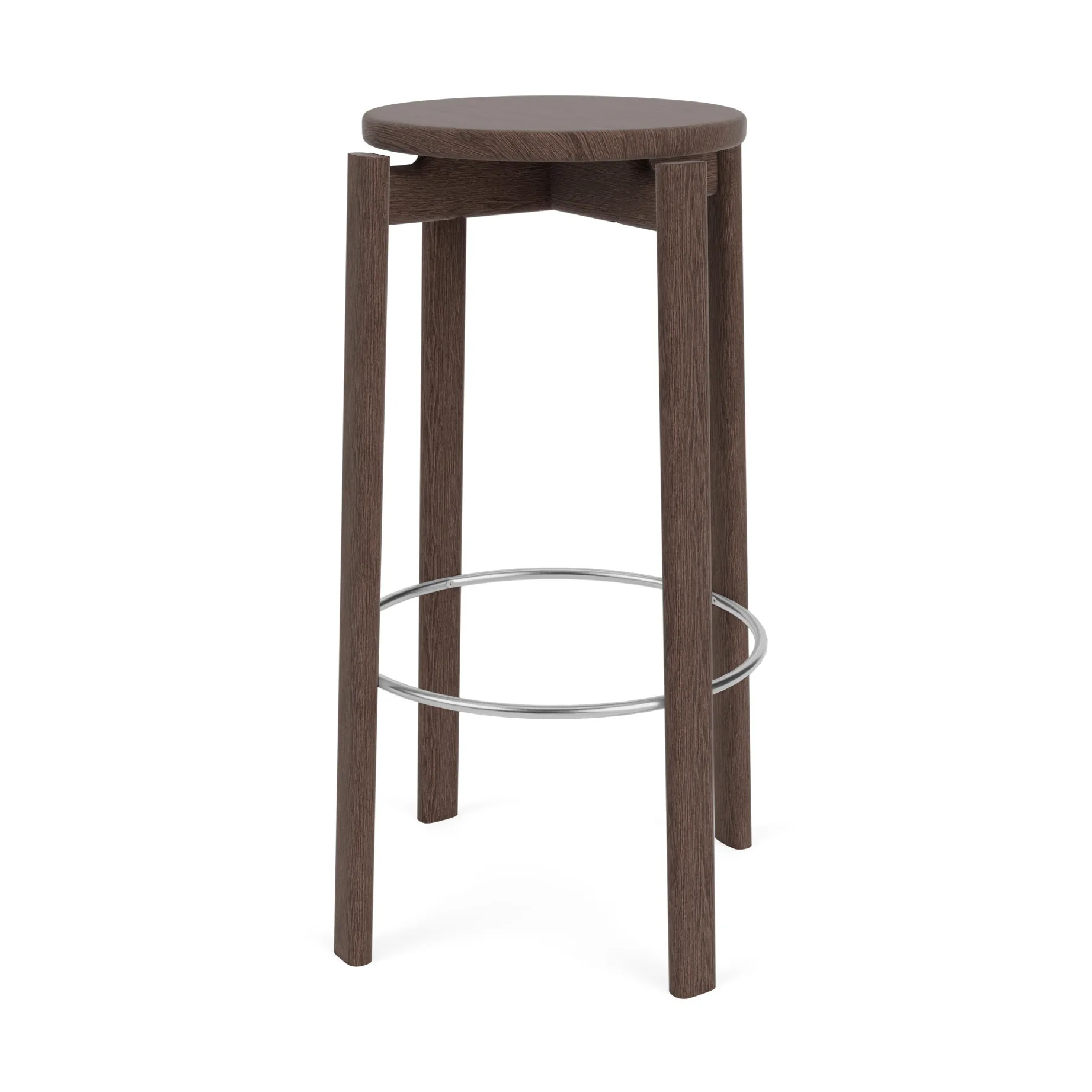 Audo Copenhagen Passage baarijakkara Tummaksi petsattu tammi-ruostumaton teräs, 75 cm