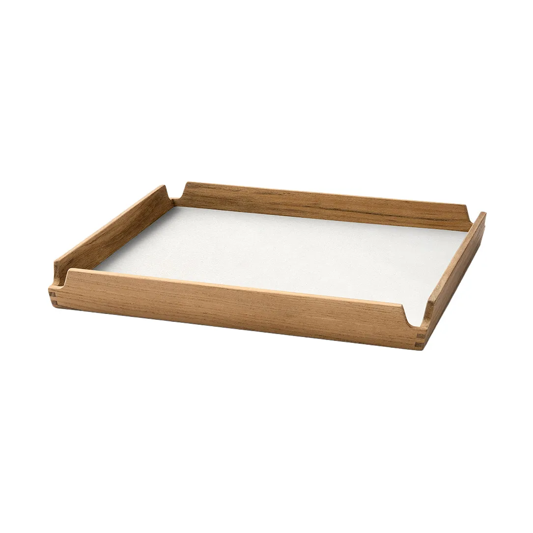 LIND DNA Airy tiikkitarjotin square S Nupo pure white