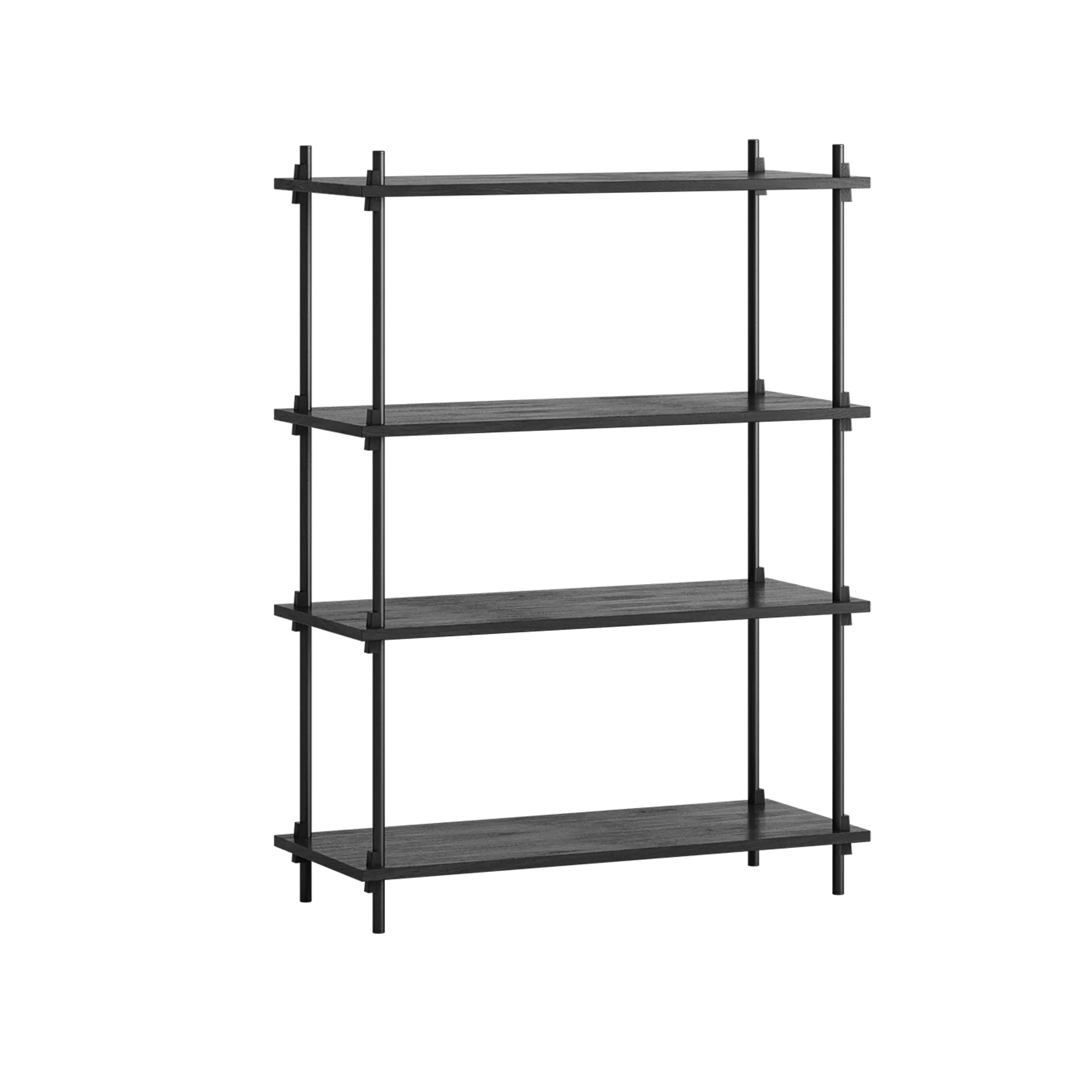 MOEBE Hyllyjärjestelmä classic hylly Black, 86×115×35 cm, S.115.1.A