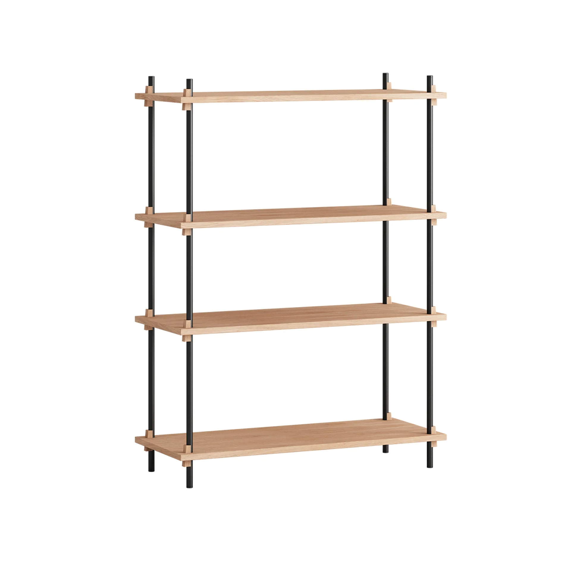 MOEBE Hyllyjärjestelmä classic hylly Tammi-black, 86×115×35 cm, S.115.1.A