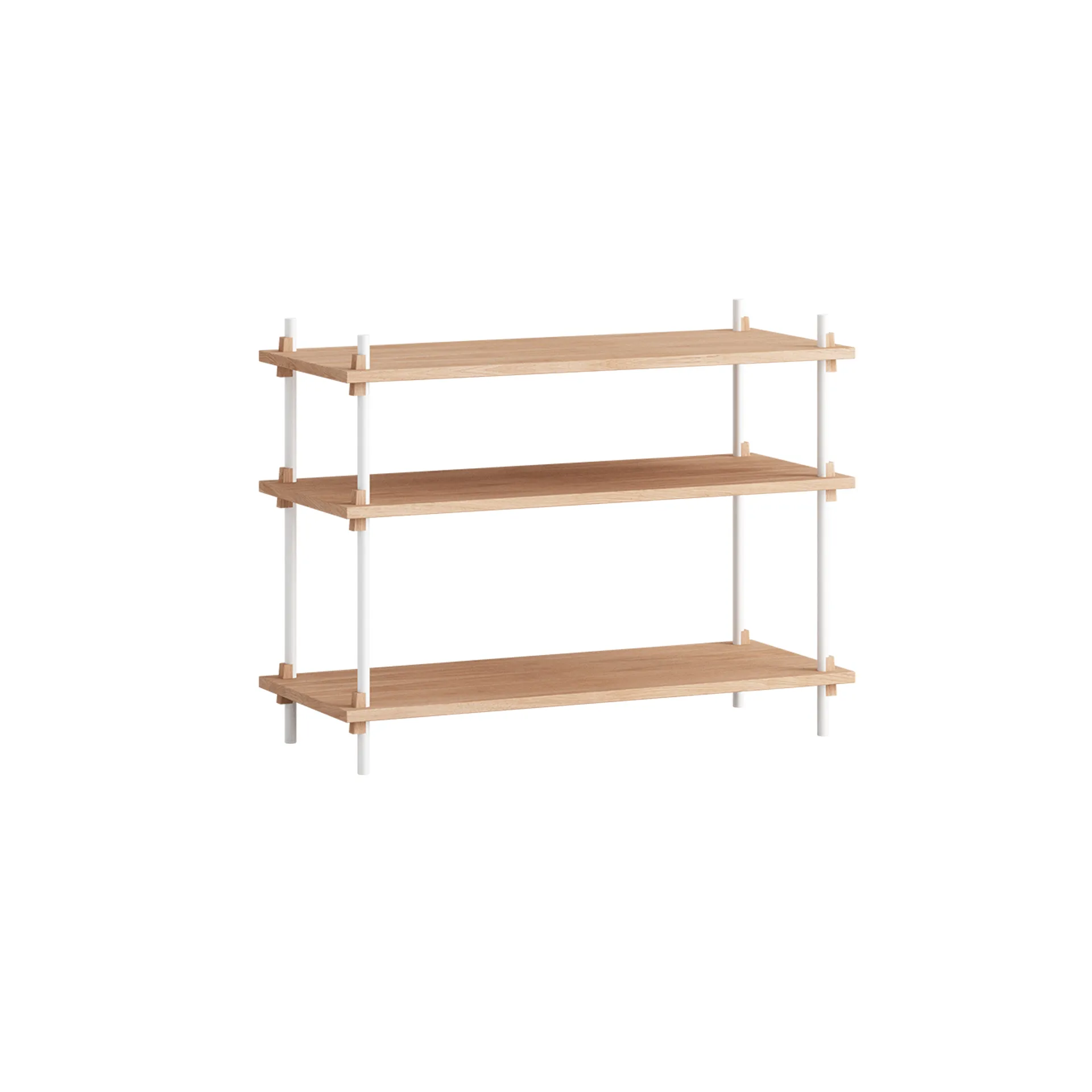 MOEBE Hyllyjärjestelmä classic hylly Tammi-white, 86×65×35 cm, S.65.1.A