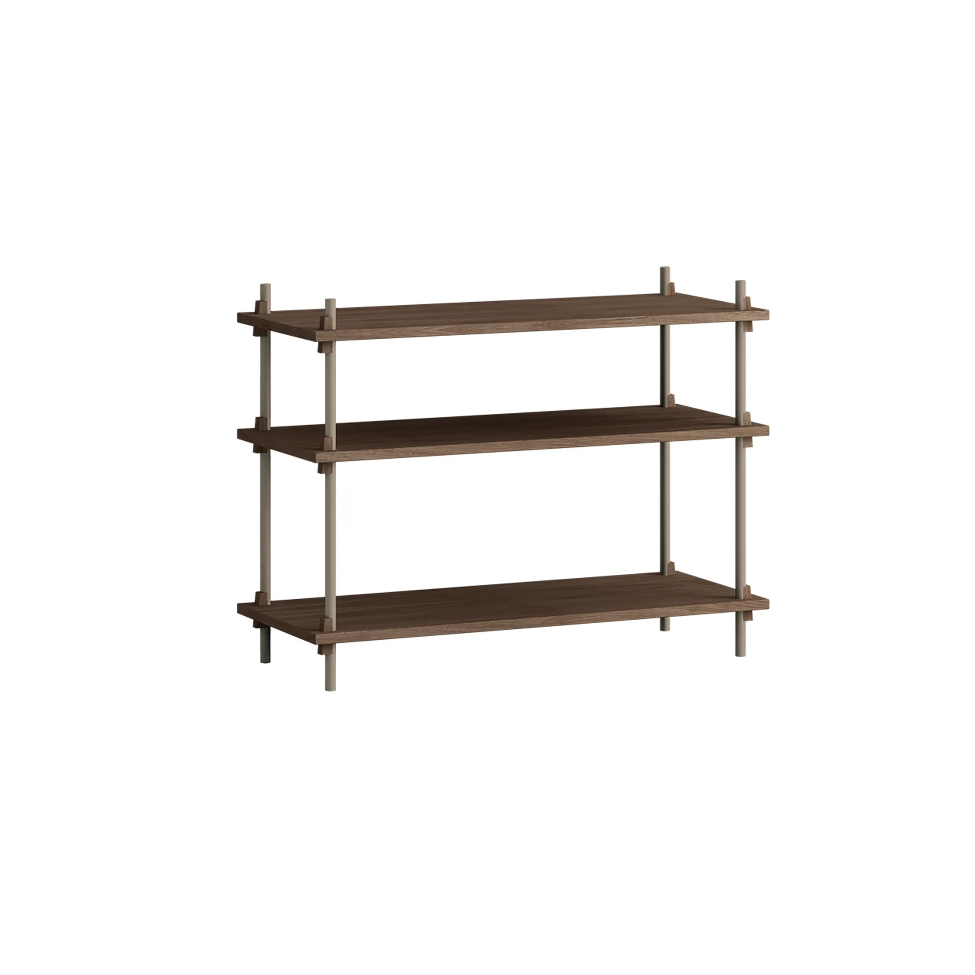 MOEBE Hyllyjärjestelmä classic hylly Savustettu tammi-warm grey, 86×65×35 cm, S.65.1.A