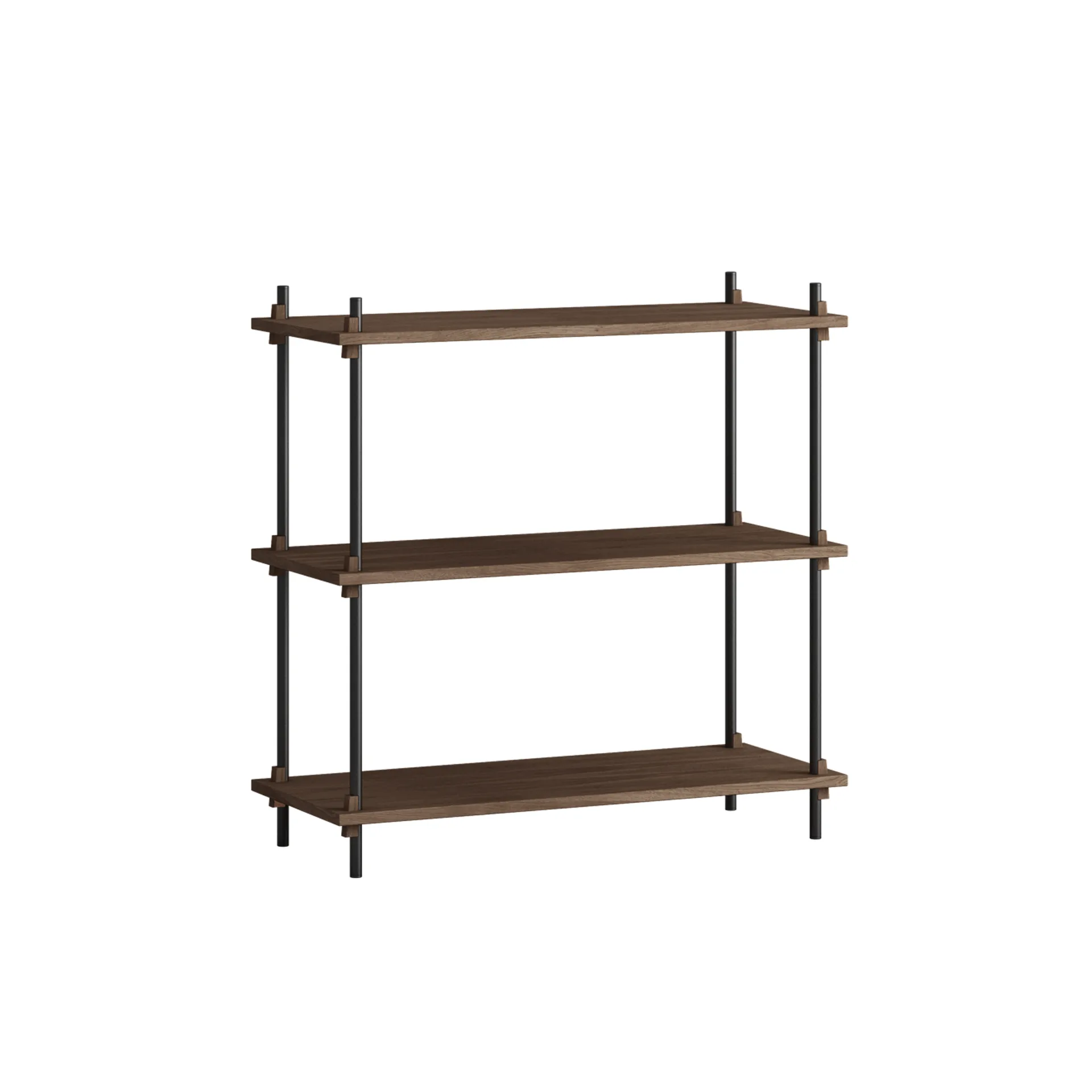 MOEBE Hyllyjärjestelmä classic hylly Savustettu tammi-black, 86x85x35 cm, S.85.1.A