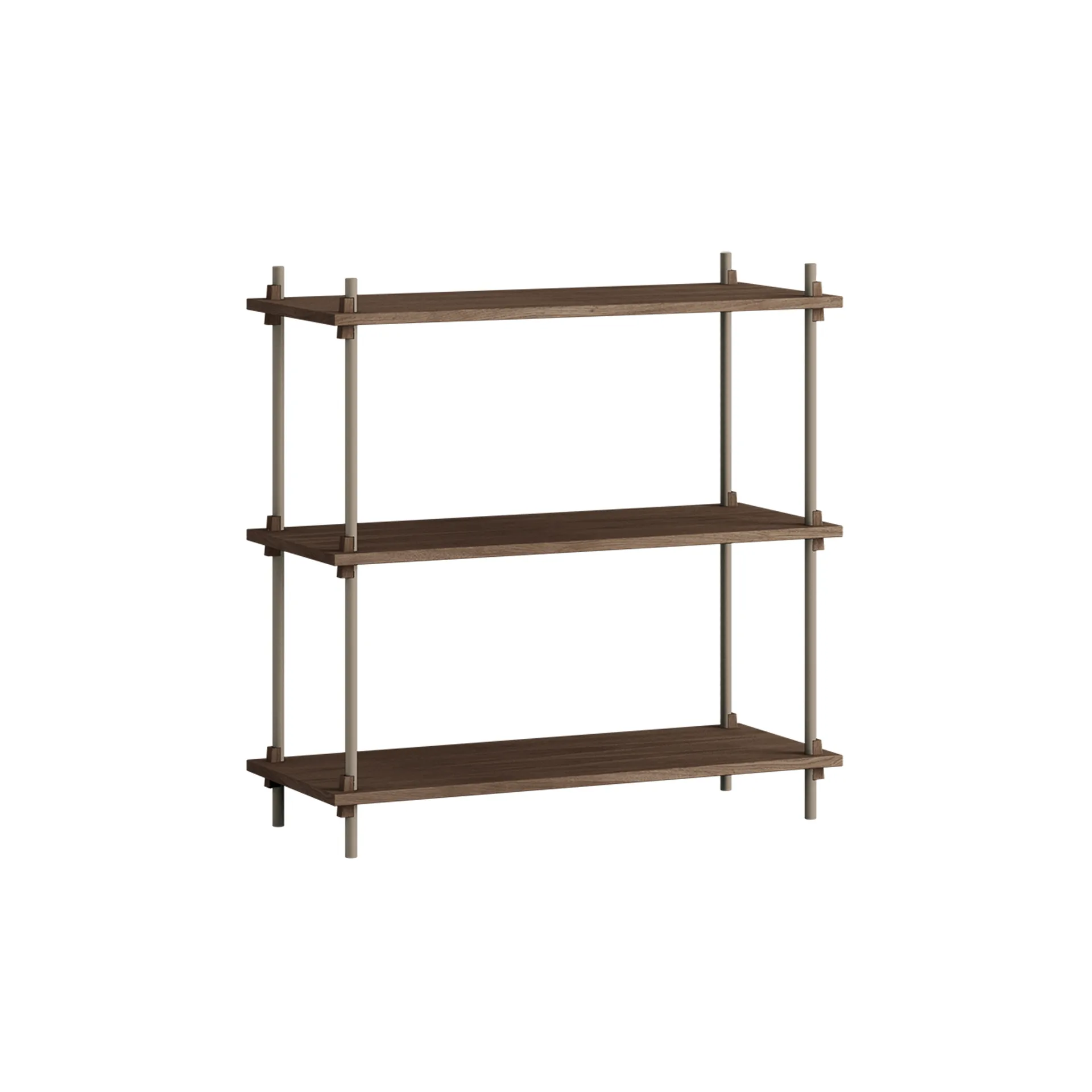 MOEBE Hyllyjärjestelmä classic hylly Savustettu tammi-warm grey, 86×85×35 cm, S.85.1.A