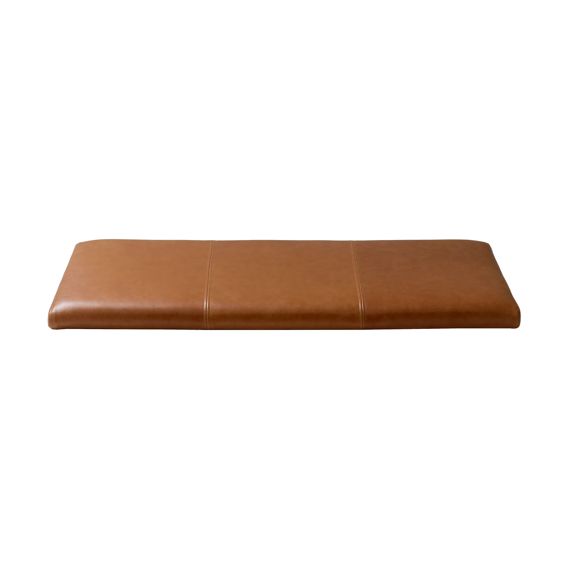 Maze Gentle istuintyyny penkille Elmo-nahka vintage-konjakki, 74,5×2,5×28,5 cm