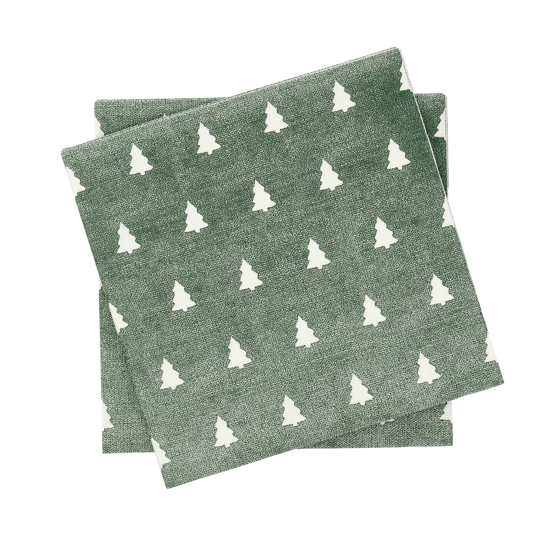 Scandi Essentials Linen trees -lautasliina 33 x 33 cm 20-pakkaus Vihreä-valkoinen