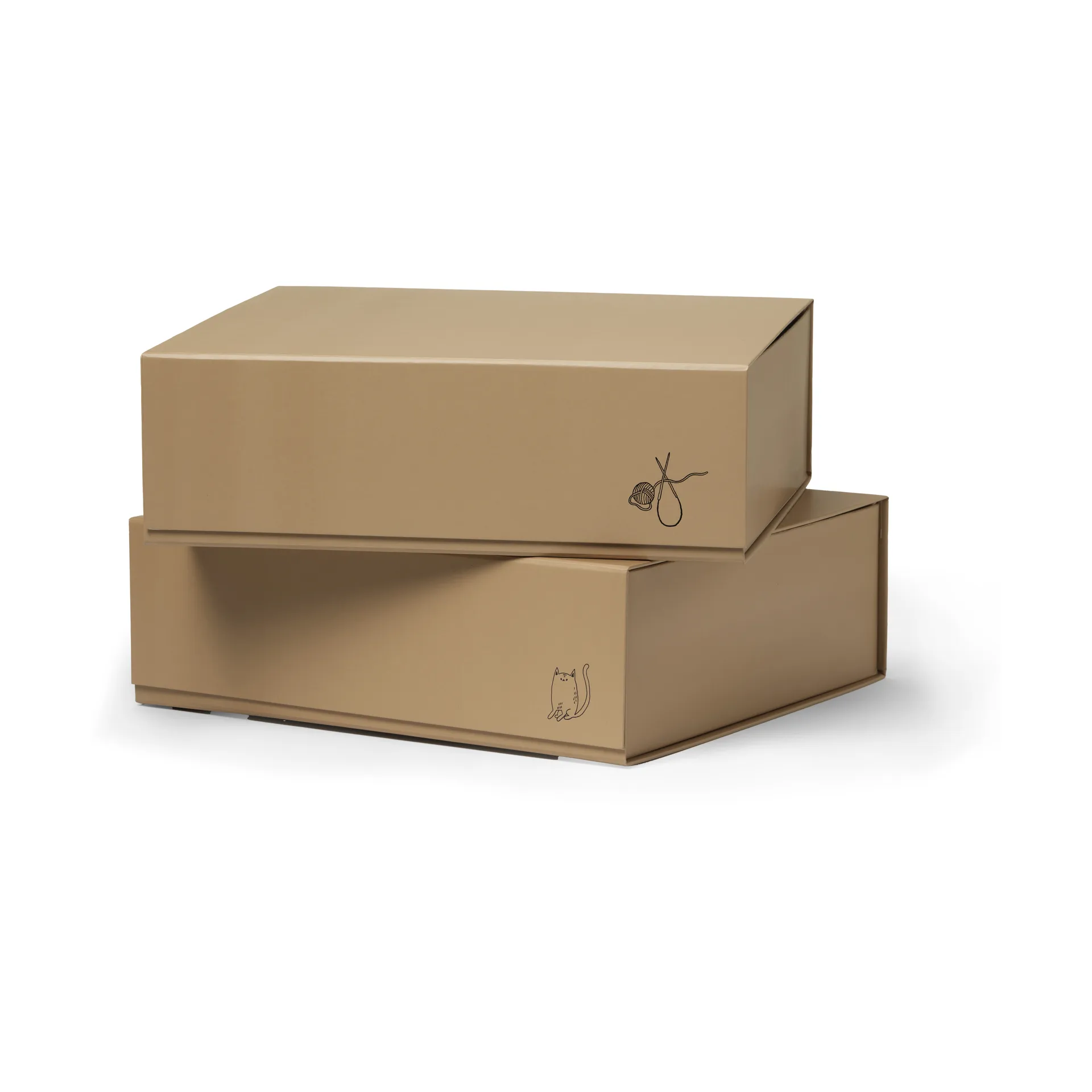 TÔNN furniture Pac box säilytyslaatikko TÔNN x MAJASBOK Mocca, 32,5x10,5x30 cm, 2-pack