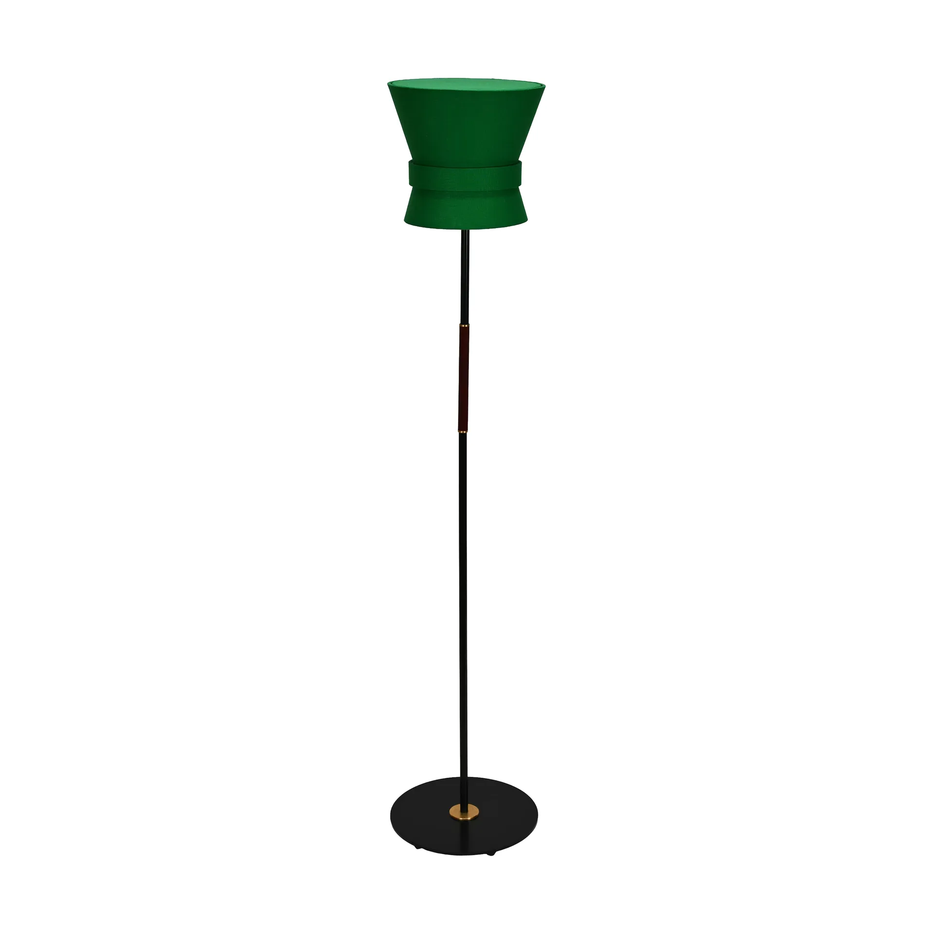 Örsjö Belysning Bow lattiavalaisin Musta-emerald green, pieni 147 cm