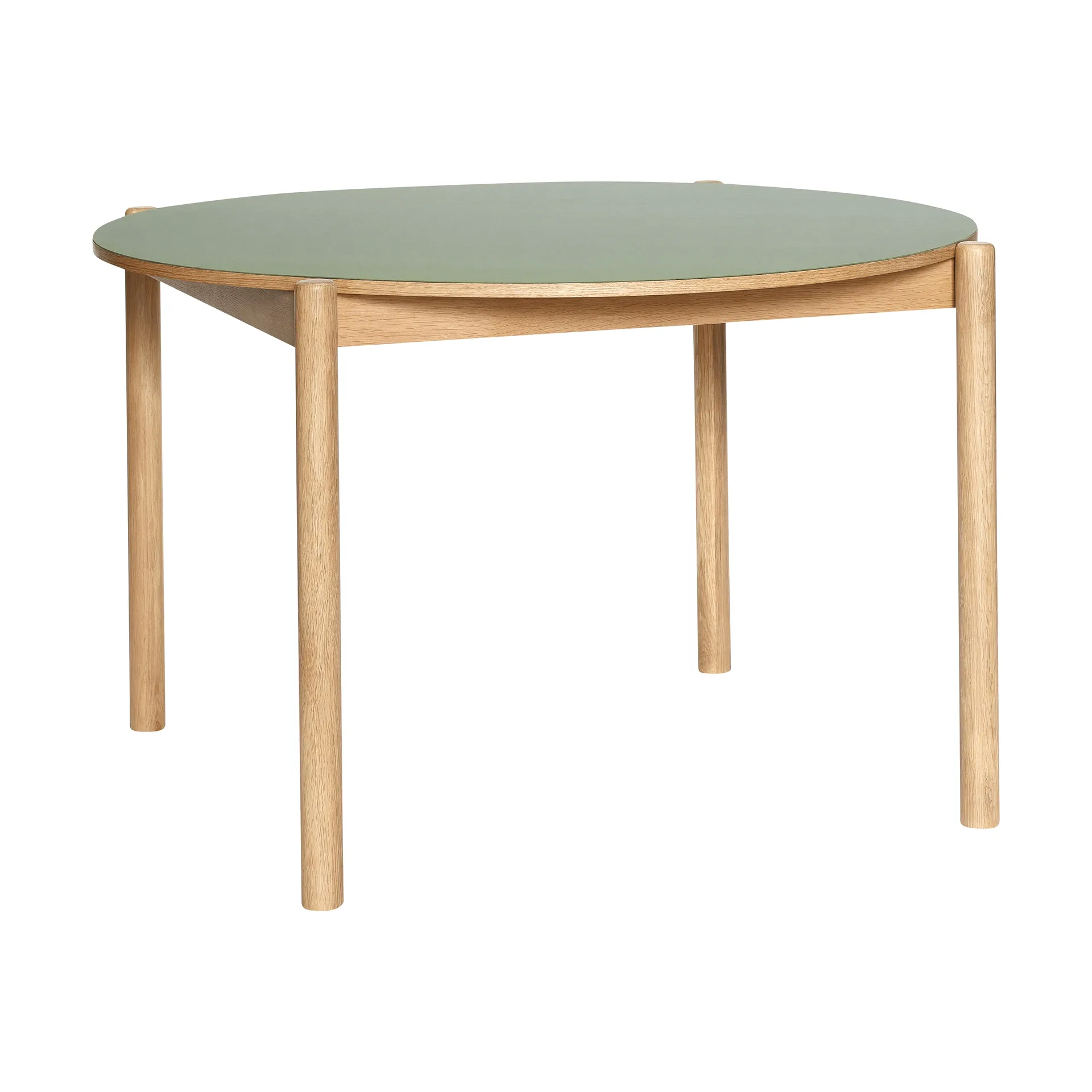 Hübsch Oblique ruokapöytä Olive, Ø126 cm