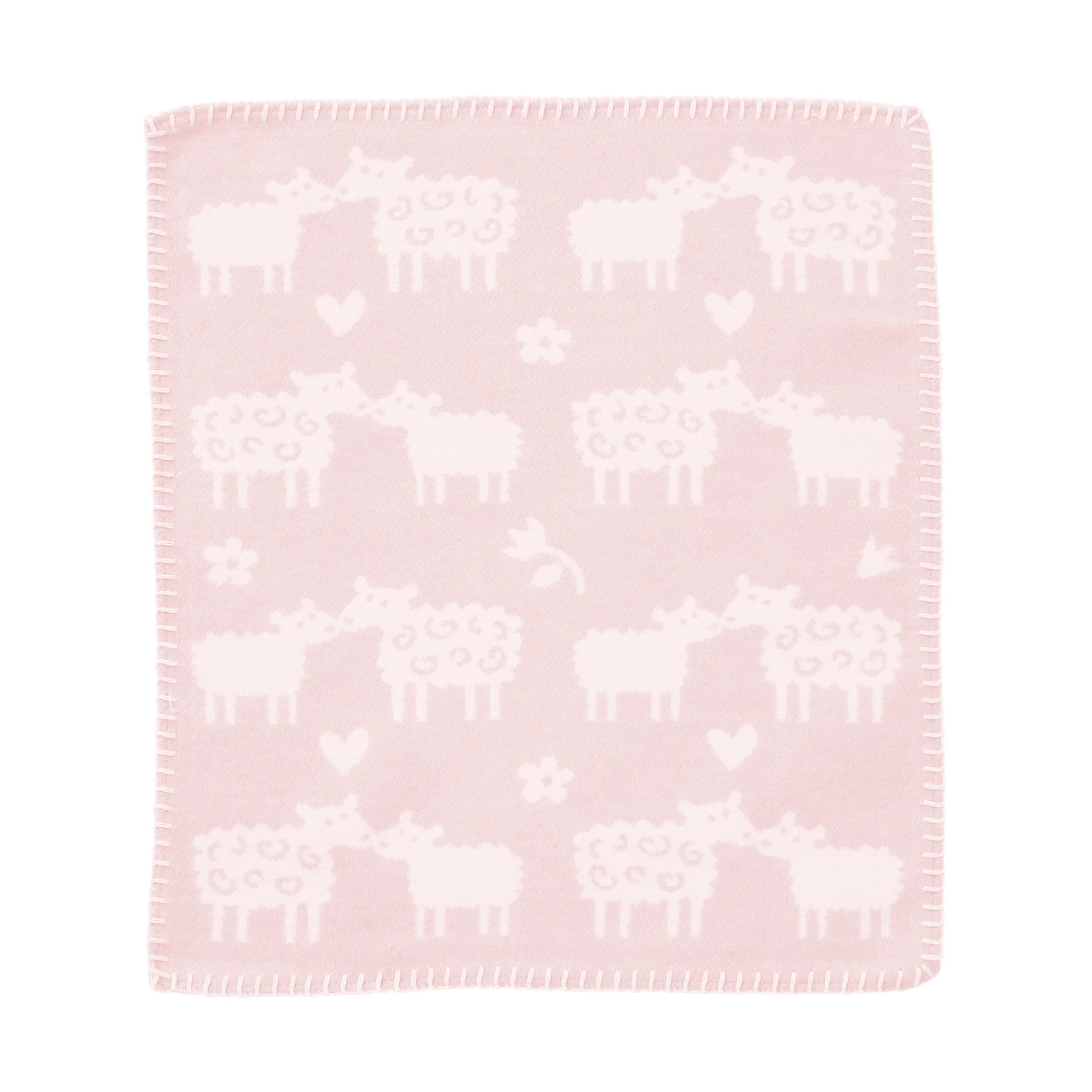 Klippan Yllefabrik Bää unirätti Soft pink, 34×40 cm
