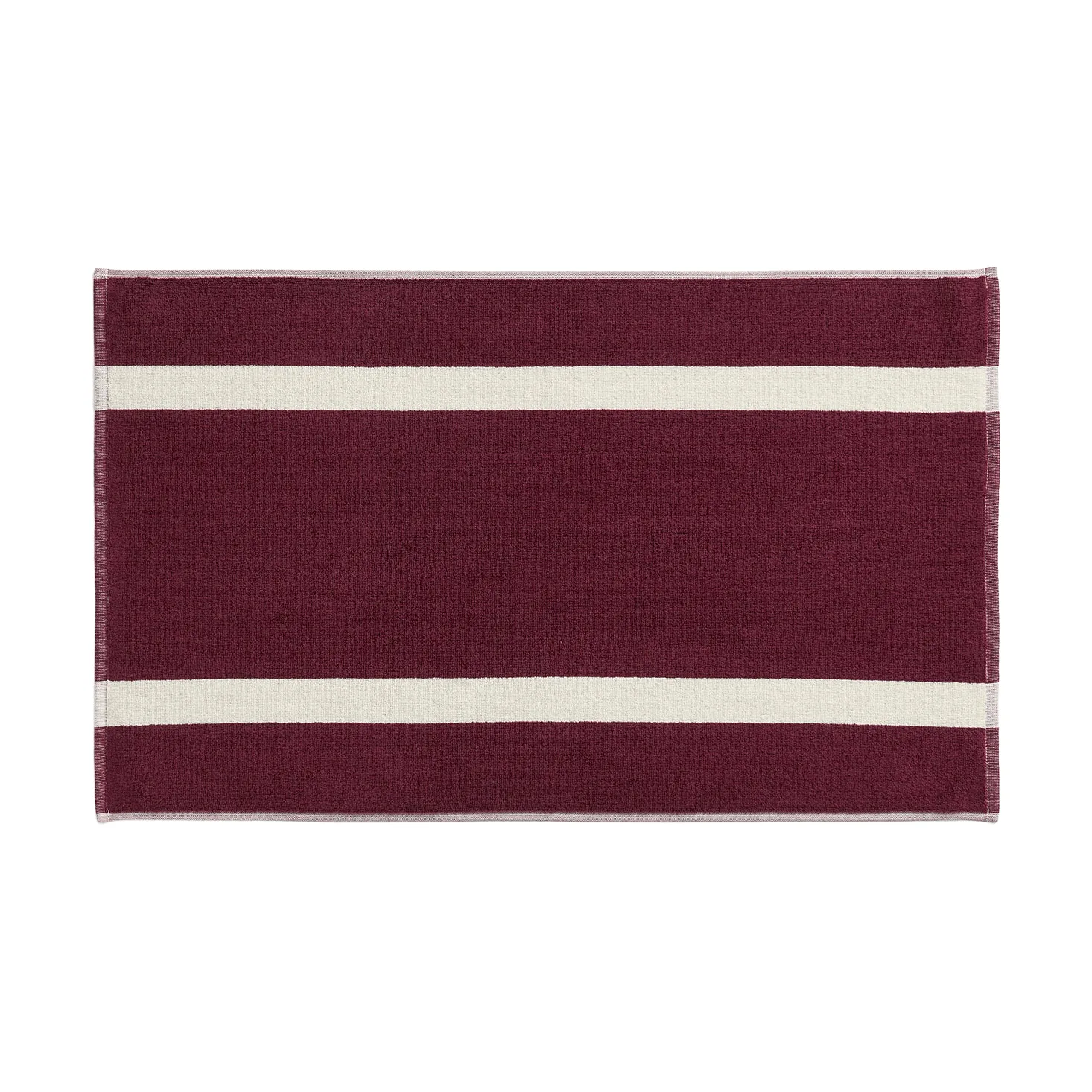 HAY Stripe kylpyhuonematto Burgundy, 50x80 cm