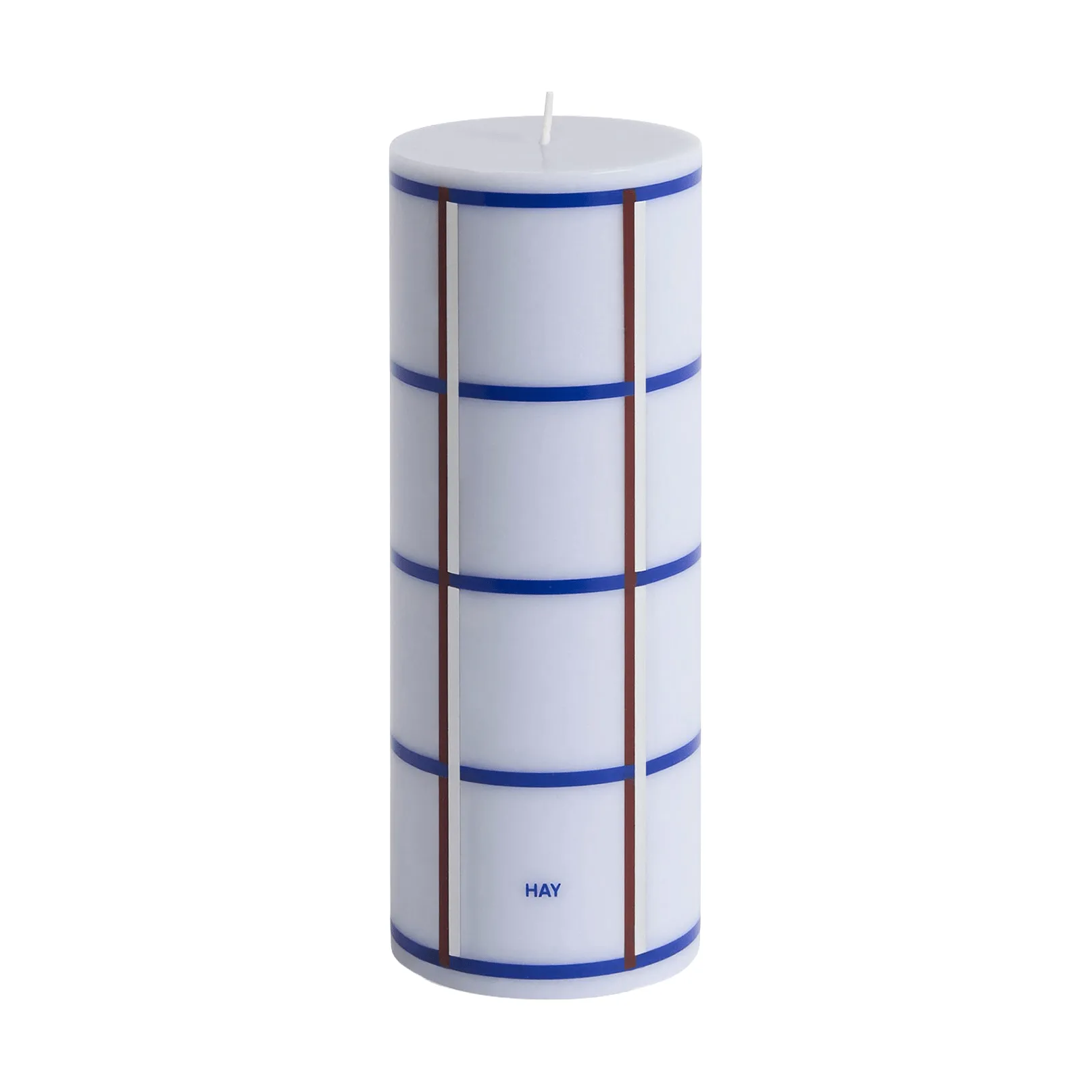 HAY Column Candle pöytäkynttilä medium 20 cm Vaaleansininen, sininen, bordeaux ja hopea