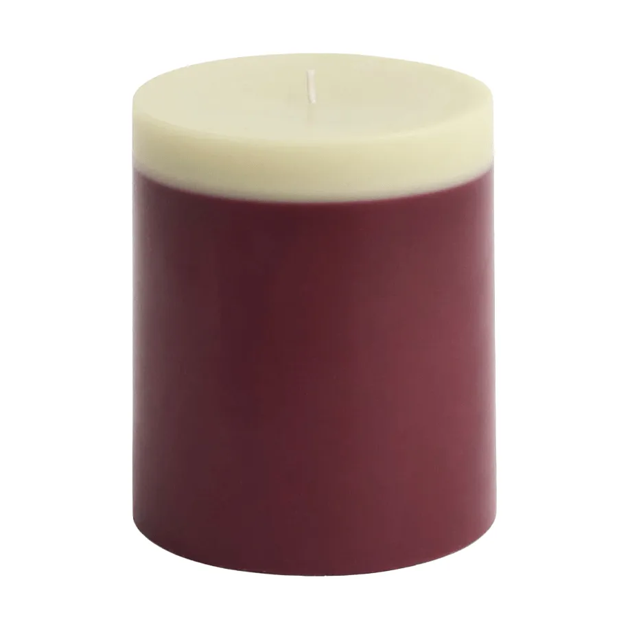 HAY Silo Candle pöytäkynttilä Bordeaux-lime white, Ø9,5×11 cm