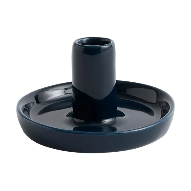 HAY Disc kynttilänjalka Midnight blue, Ø7×4 cm