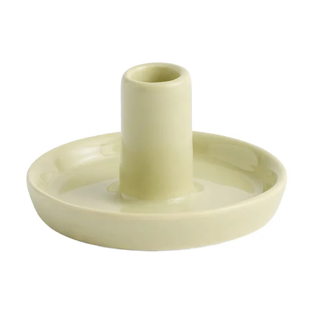 HAY Disc kynttilänjalka Soft pistachio, Ø7×4 cm