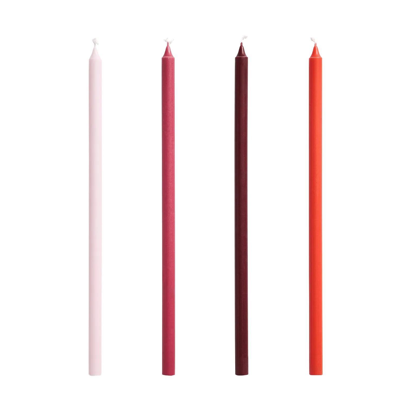 HAY Slim kynttilä, 4-pack Pink-red