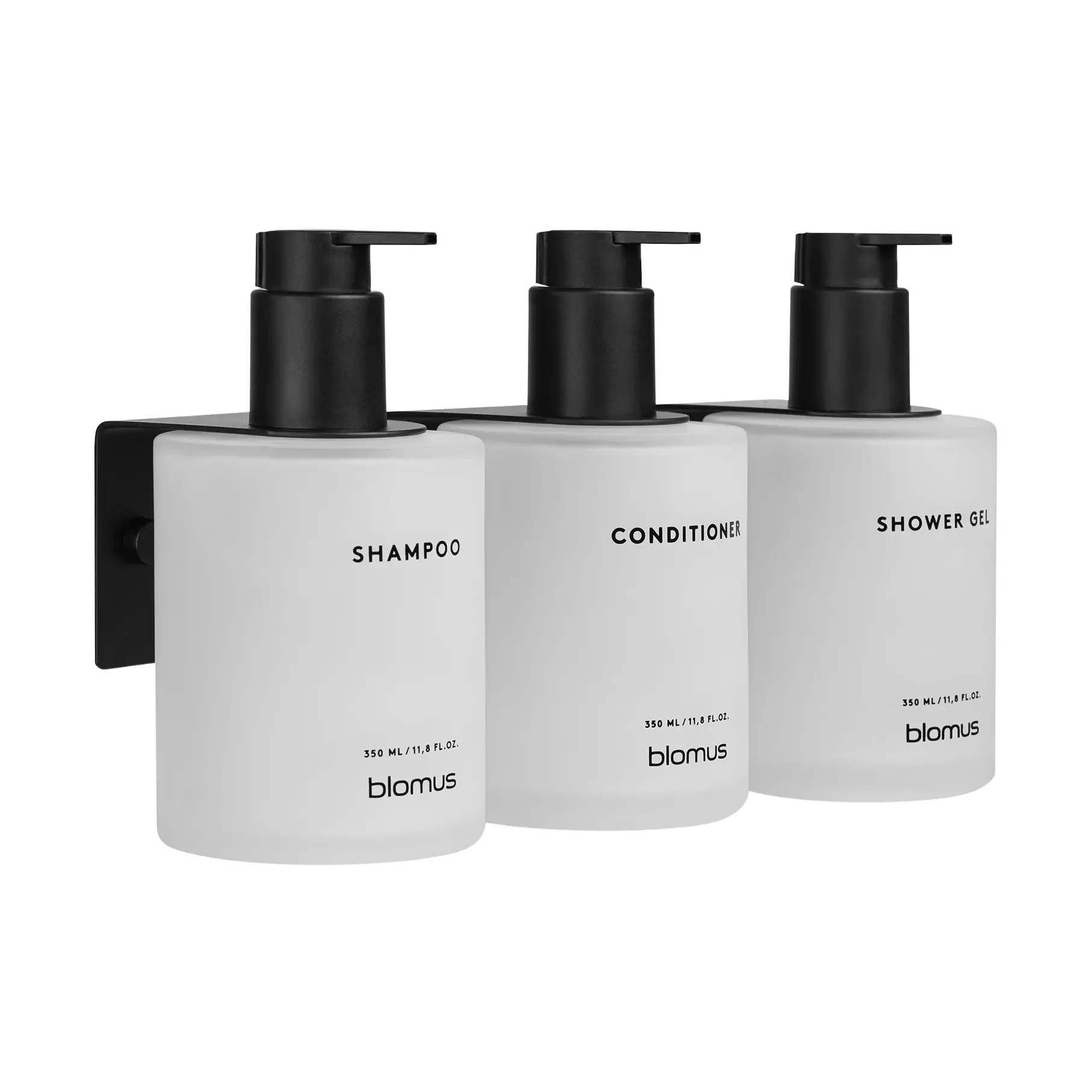 blomus Kirei lasipullot seinätelineellä 3-pack Valkoinen, kiinnitetään ruuveilla