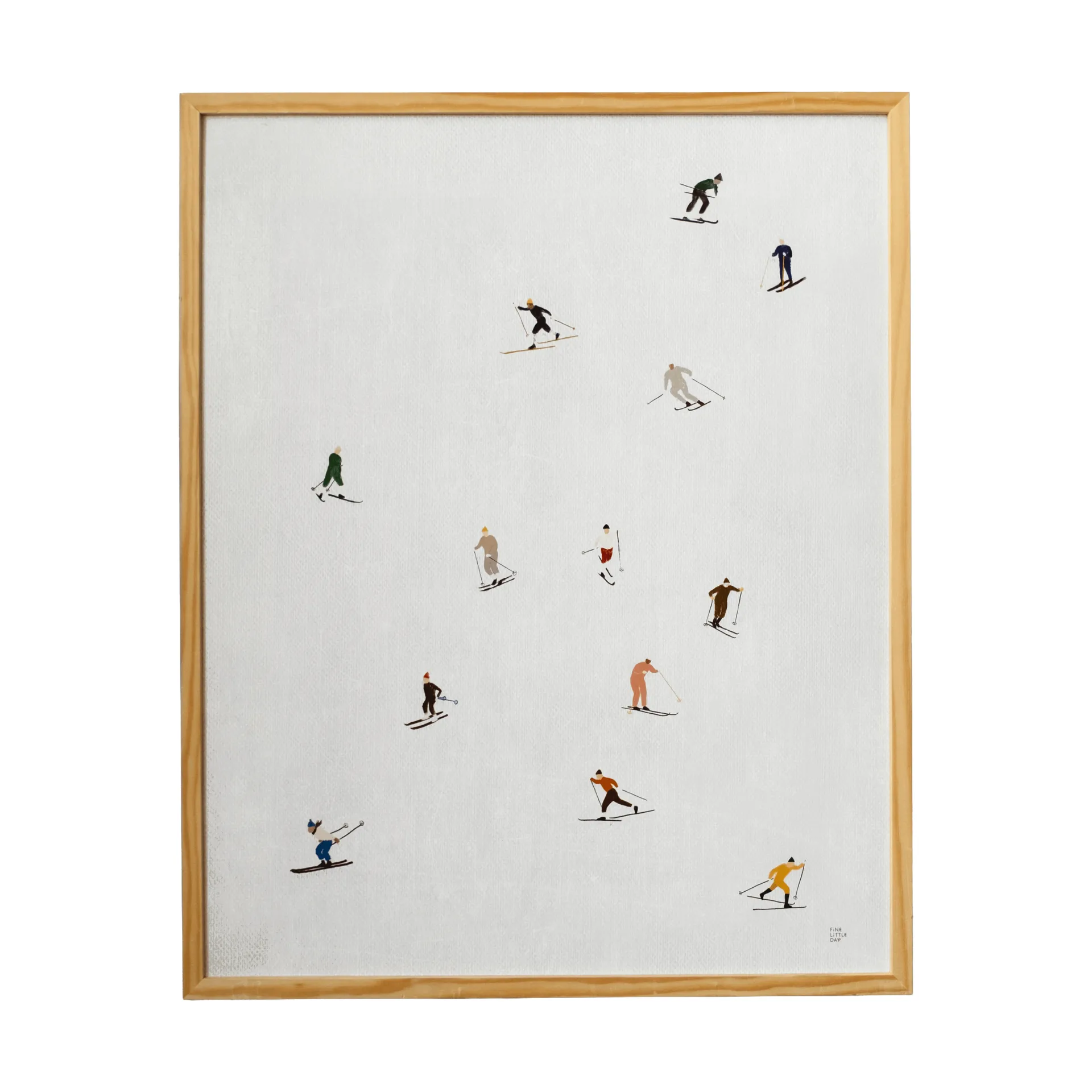 Fine Little Day Skiers juliste 40x50 cm vaaleanharmaa