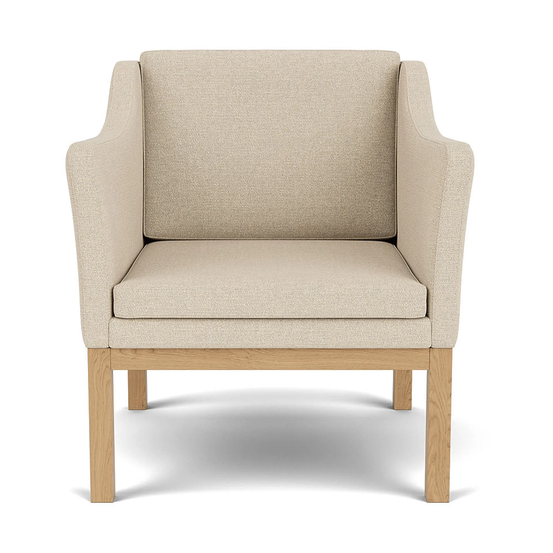 FDB Møbler L46 MK155 nojatuoli Lakattu tammi, beige kangas