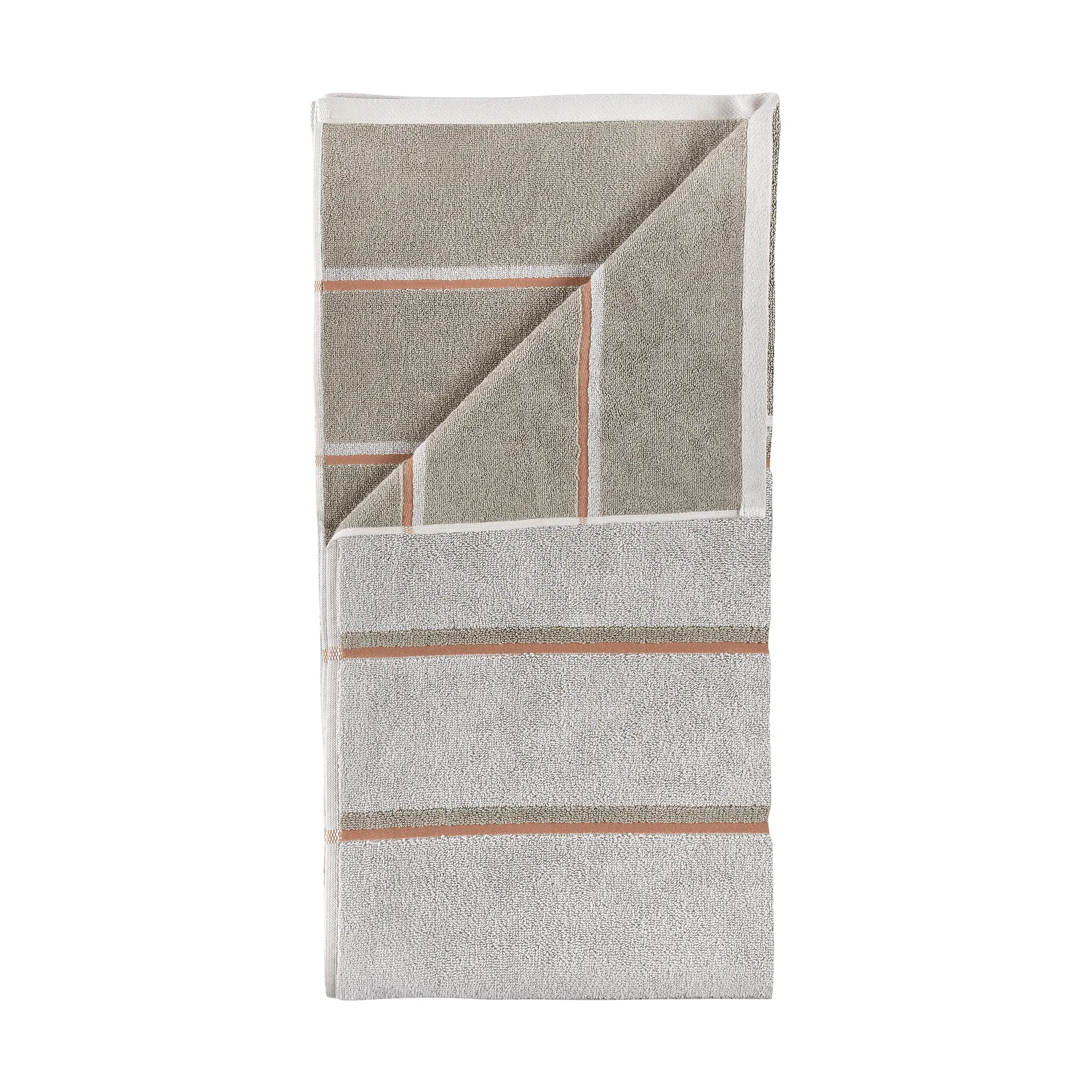 Zone Denmark saunapyyhe Soft grey-eukalyptus-terrakotta, 50x100 cm