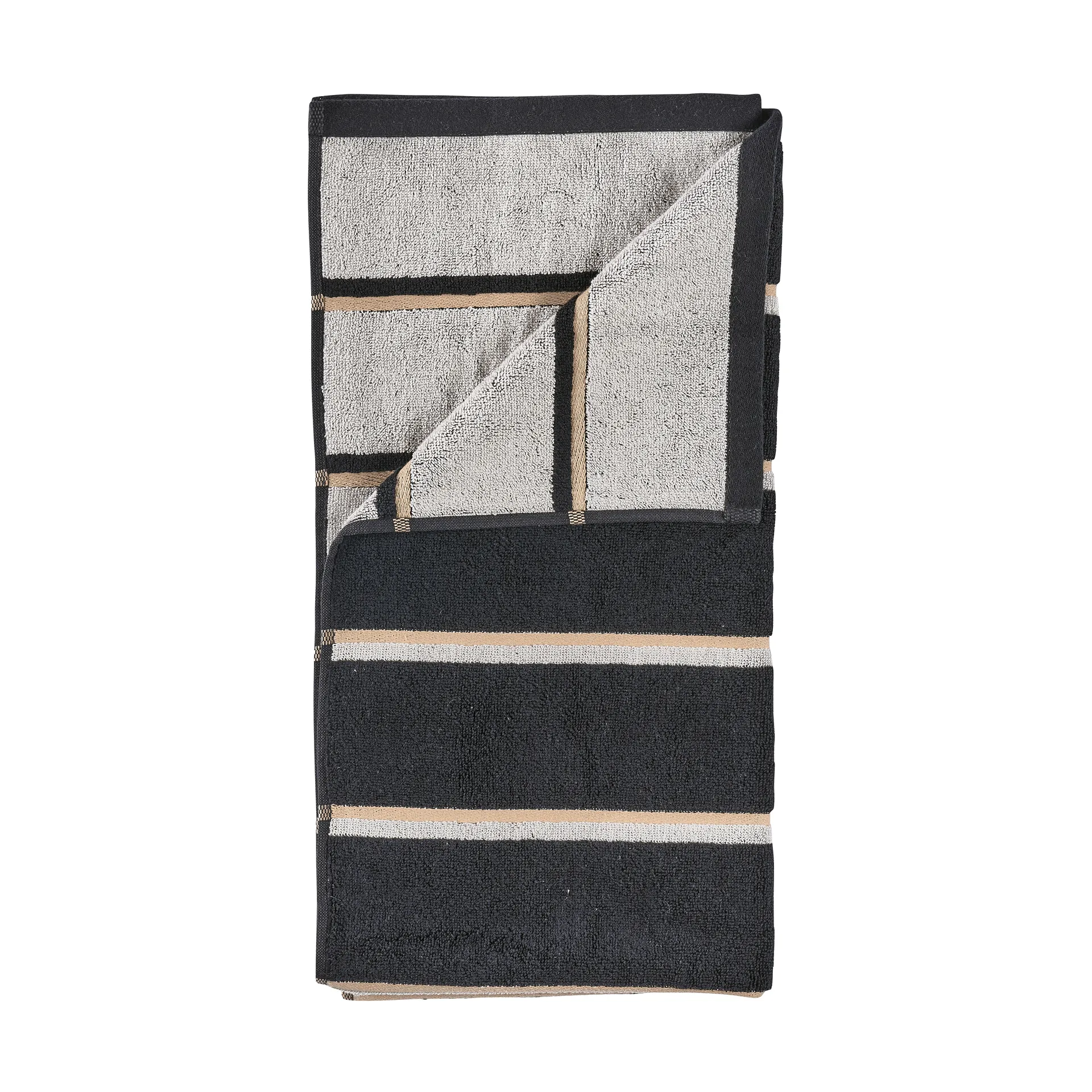 Zone Denmark saunapyyhe Black-soft grey-camel, 50x100 cm