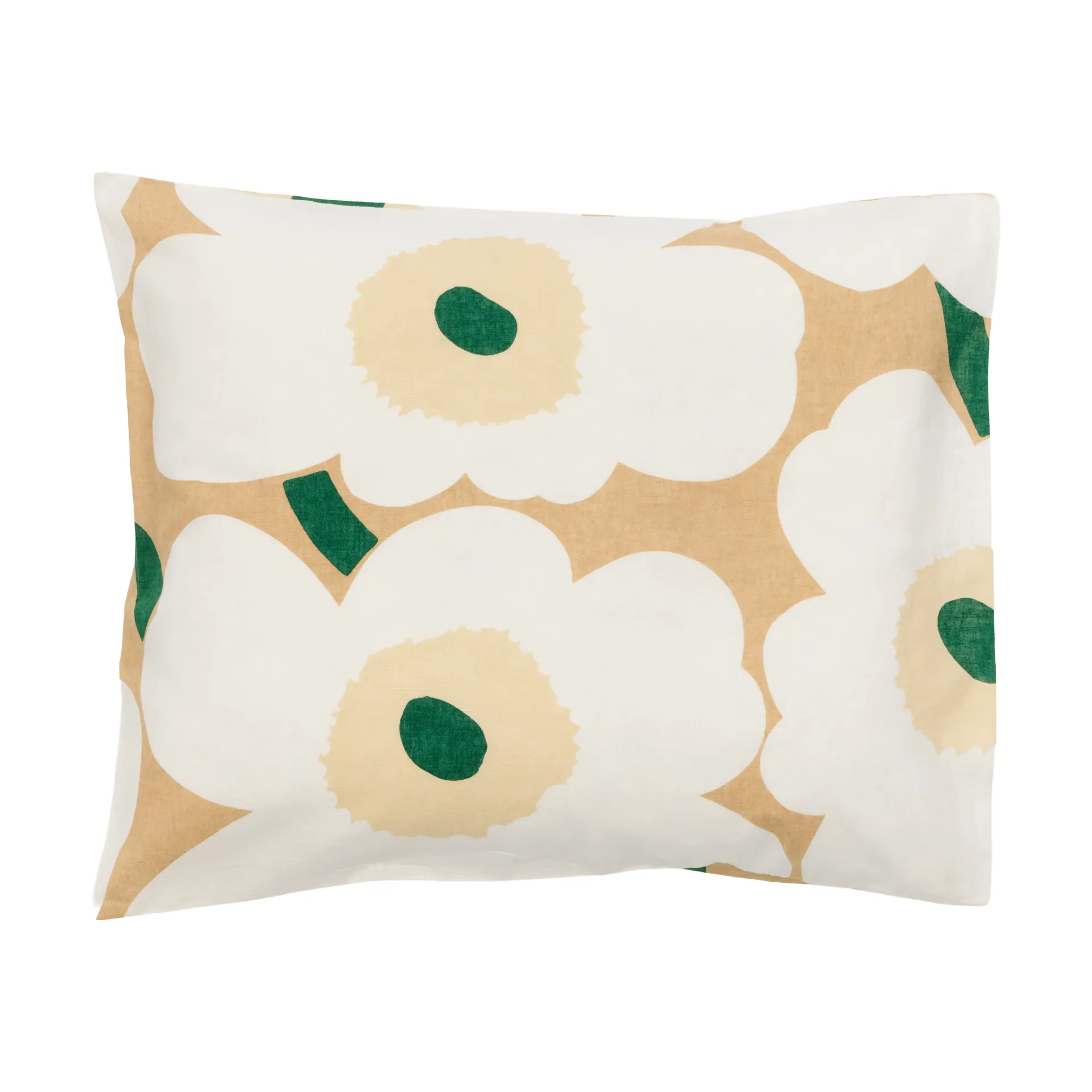 Marimekko Unikko tyynynpäällinen 50 x 60 cm Sand-off white-hay-emerald