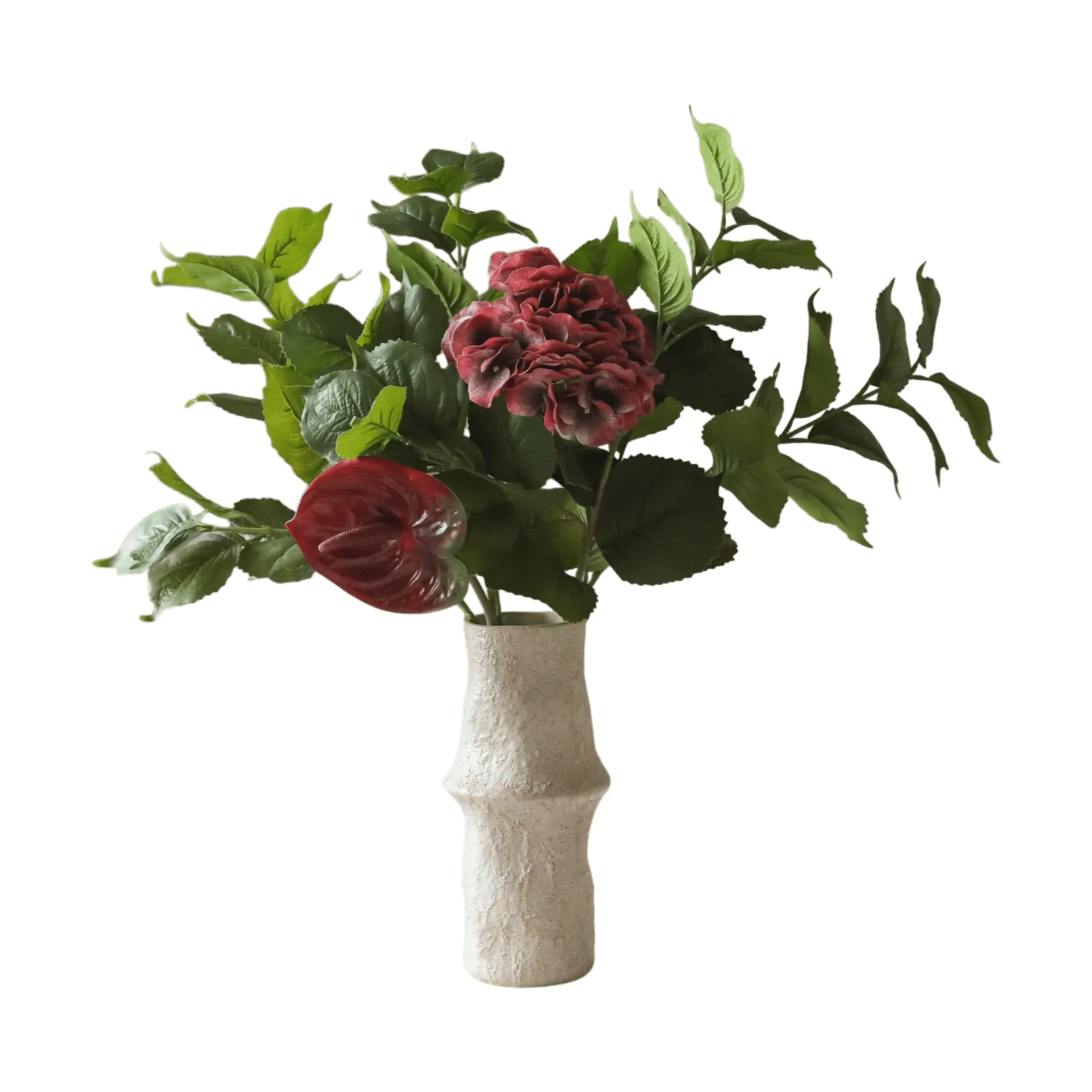 Botané Velvet rouge tekokimppu Hortensianpunainen anthurium 6 kpl