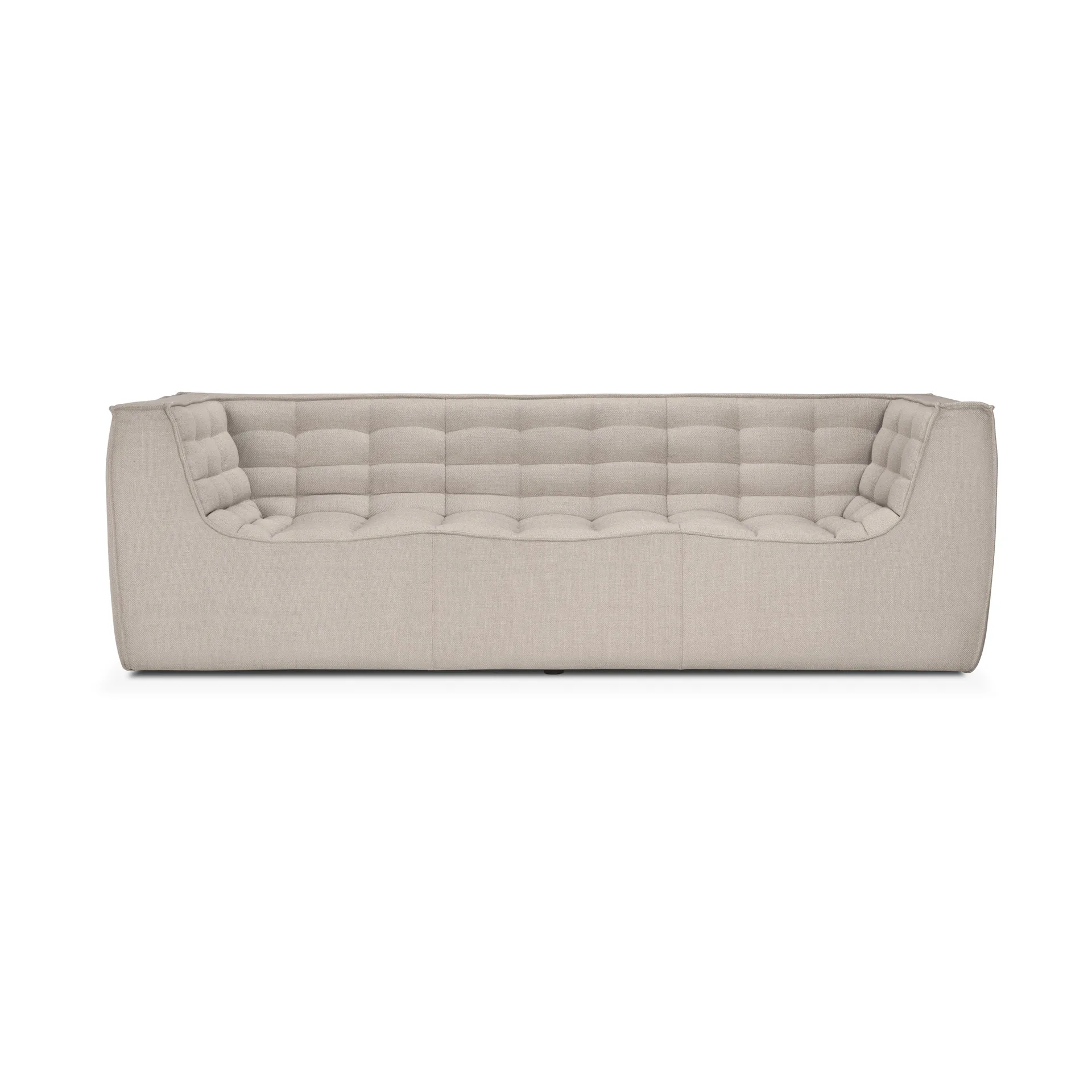 Ethnicraft N701 sohva 3-istuttava Beige, käsinojilla