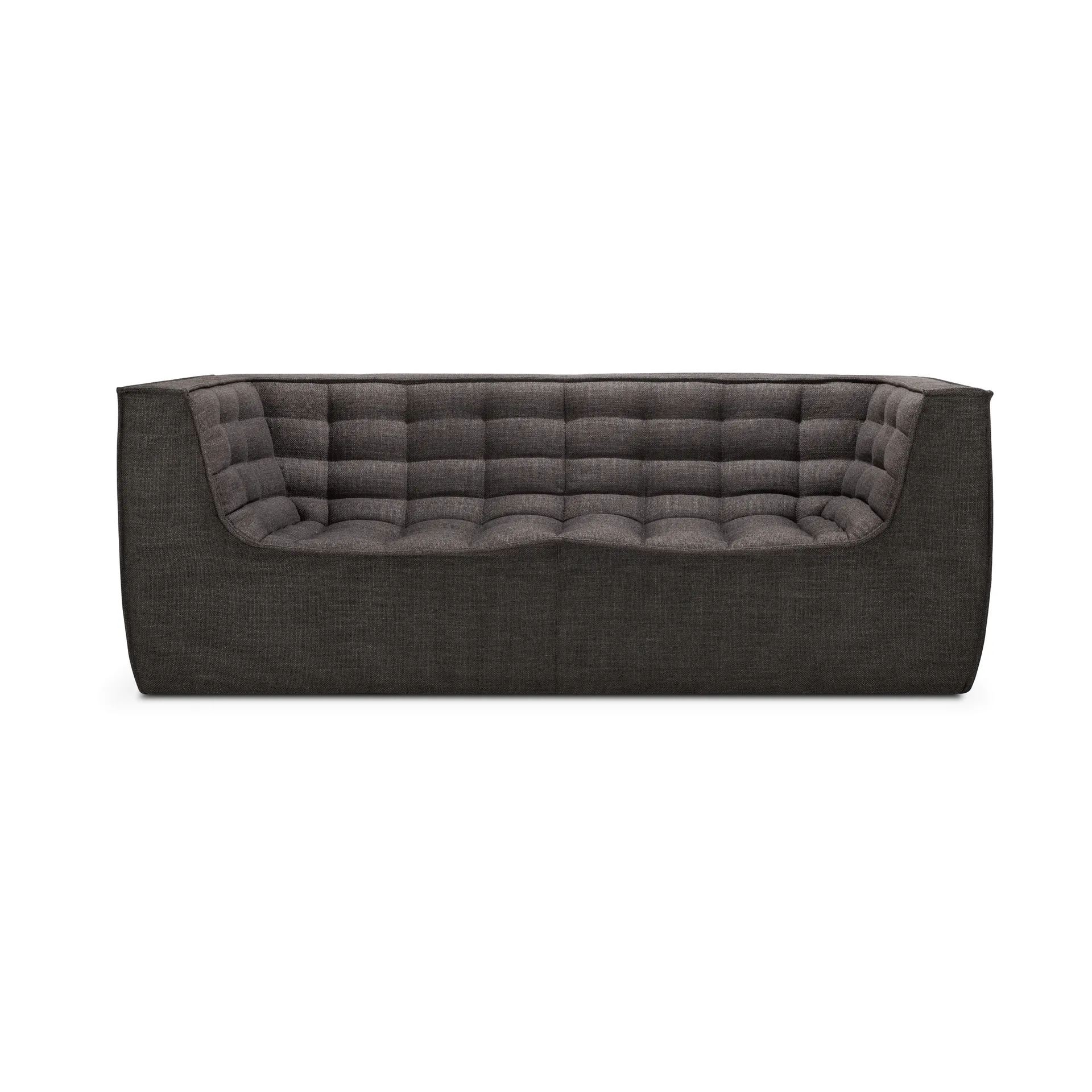 Ethnicraft N701 sohva 2-istuttava Dark grey, käsinojilla