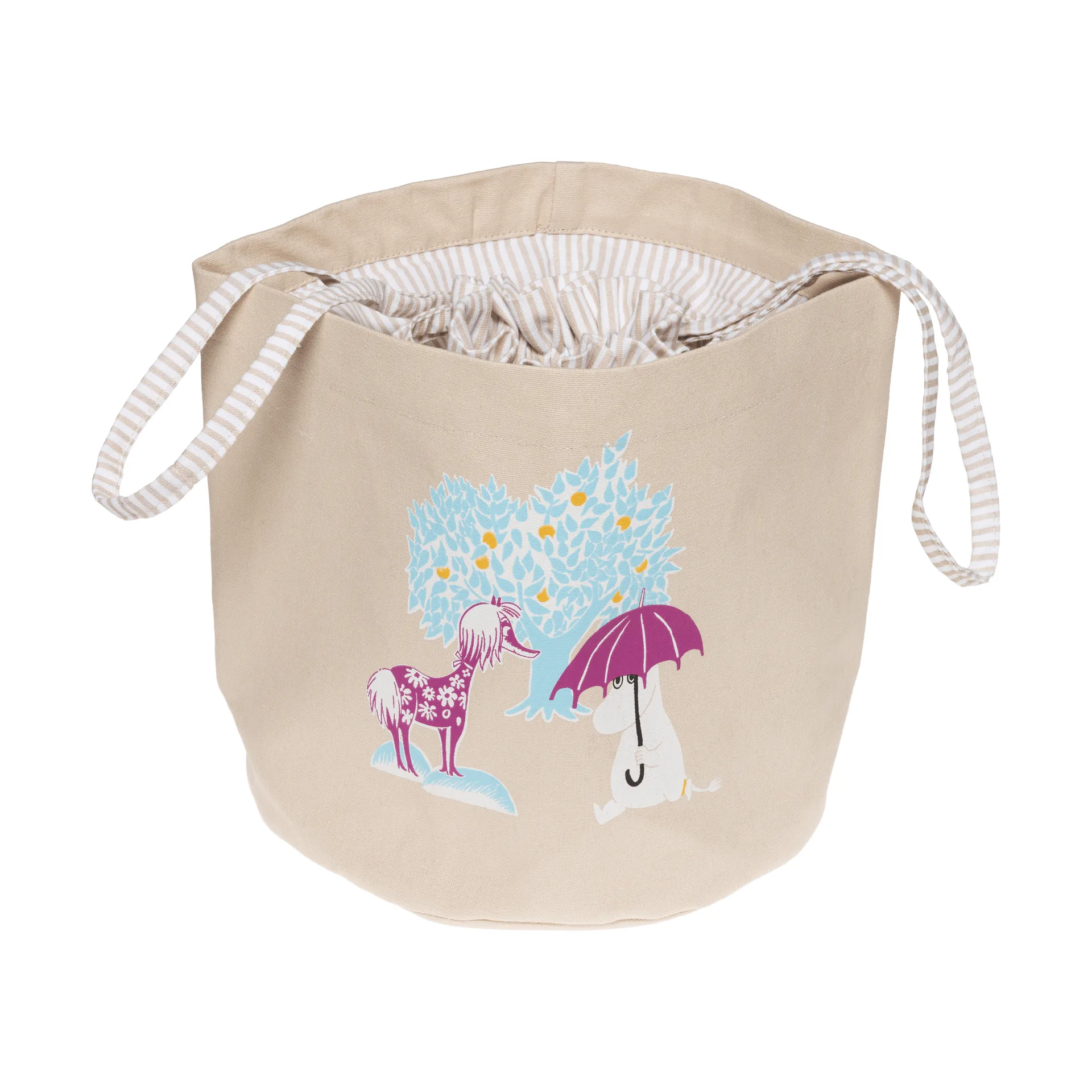 Moomin Arabia Muumien säilytyskori GOTS-sateenvarjon alla, 24 cm