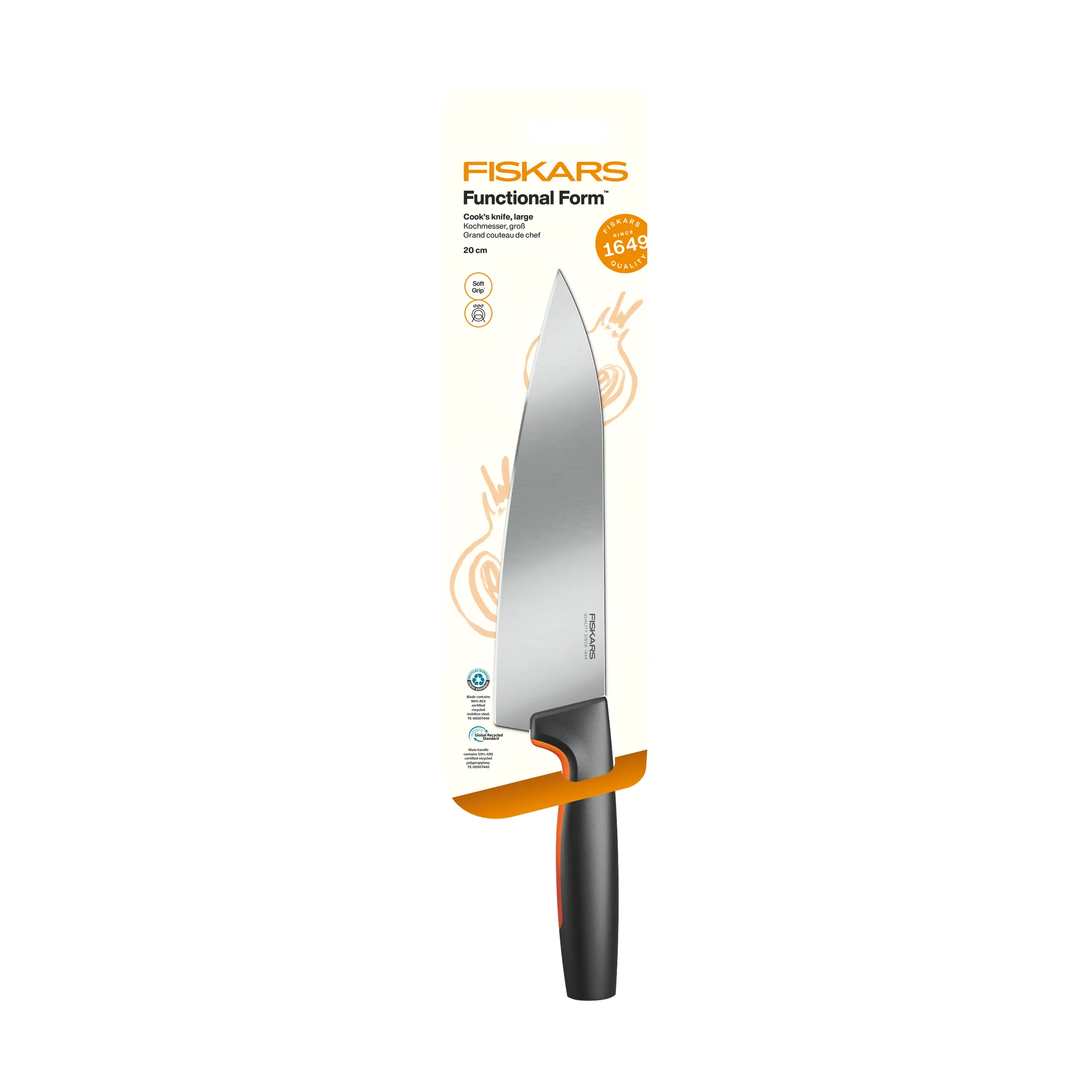 Fiskars Functional Form kokkiveitsi Suuri, ruostumaton teräs
