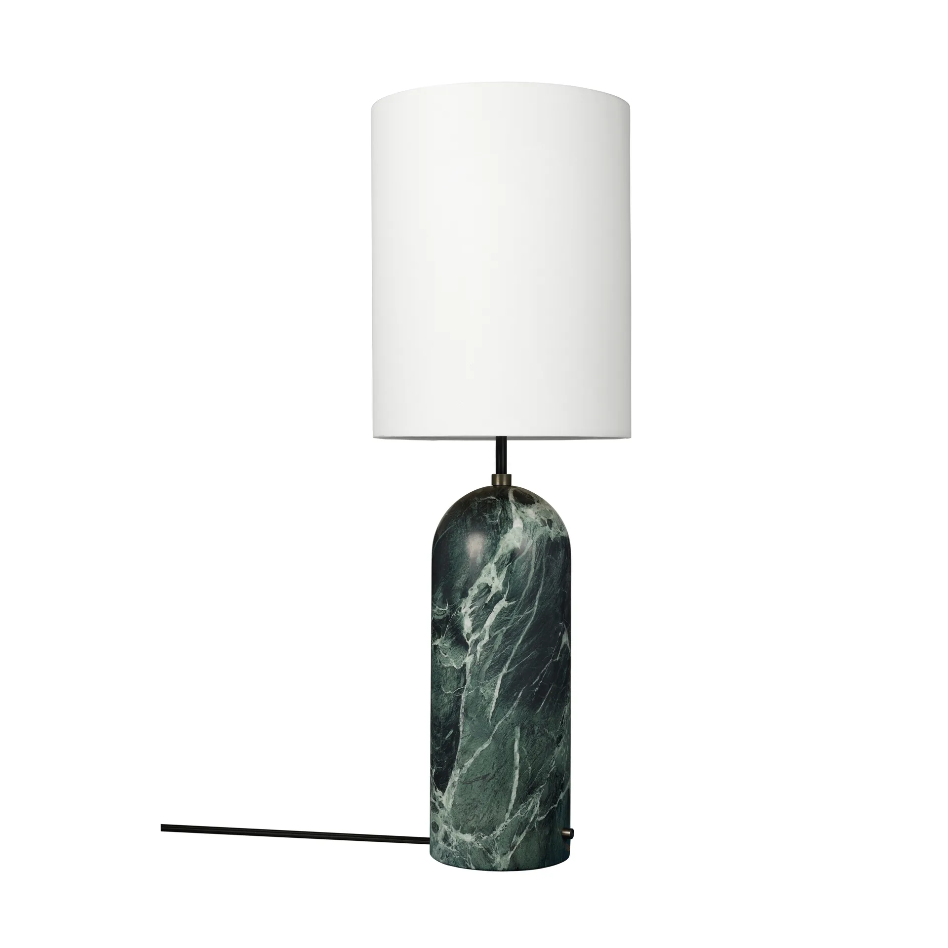 GUBI Gravity XL -lattiavalaisin Emerald marble-valkoinen