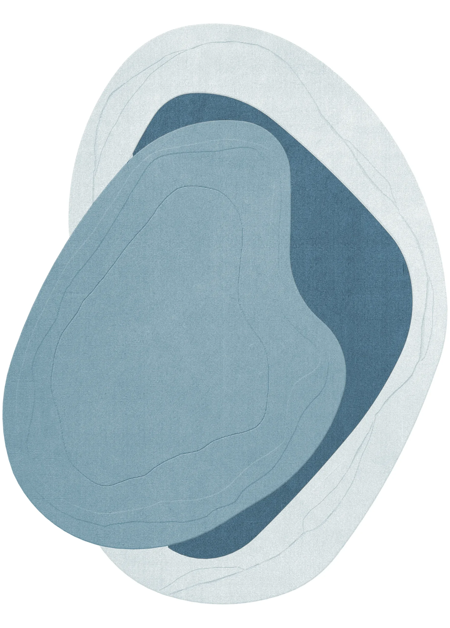 Layered Erik Bratsberg Lozza villamatto Teal, 300x400 cm