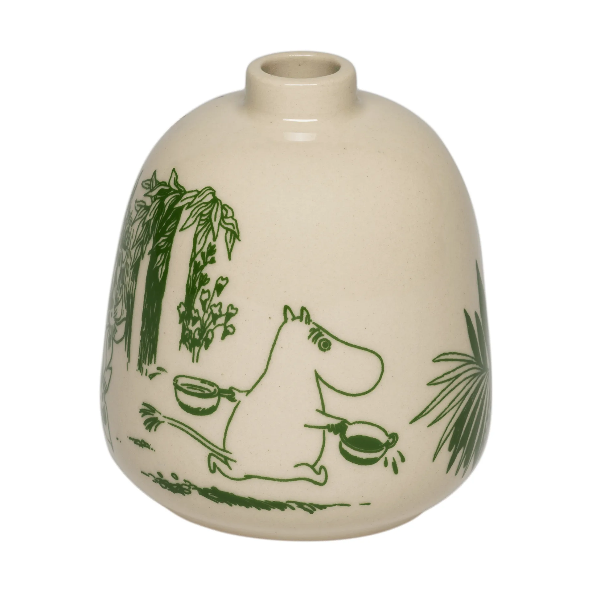 Moomin Arabia Mystiikan metsä Muumi maljakko Vihreä, 8,3 cm