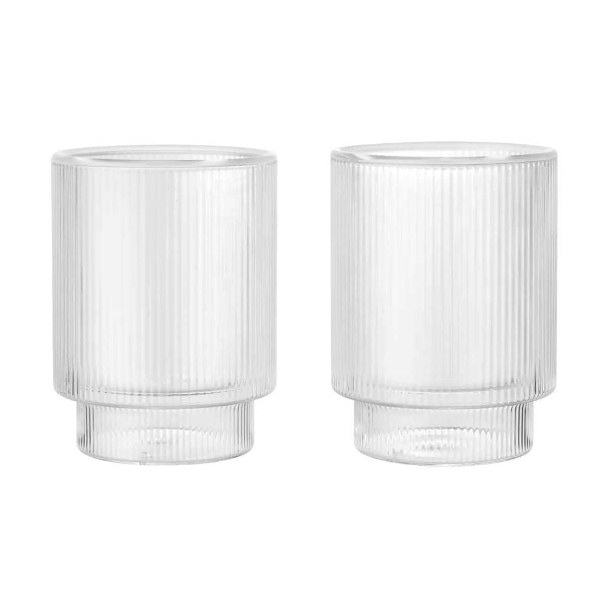 Ferm Living Ripple Thermal lasi 22 cl, 2-pack Kirkas