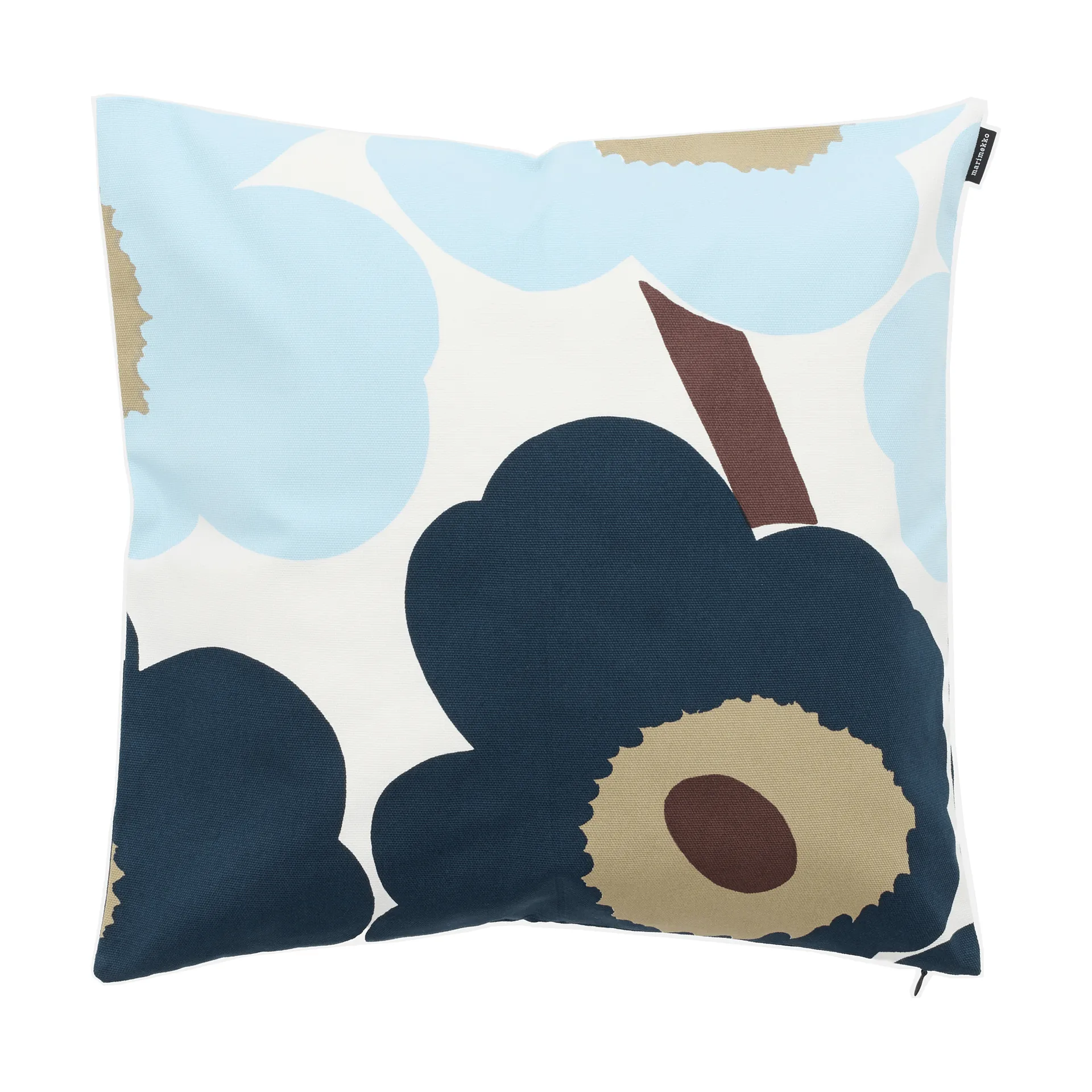 Marimekko Unikko tyynynpäällinen 50x50 cm White-blueberry-cold blue-dark brown