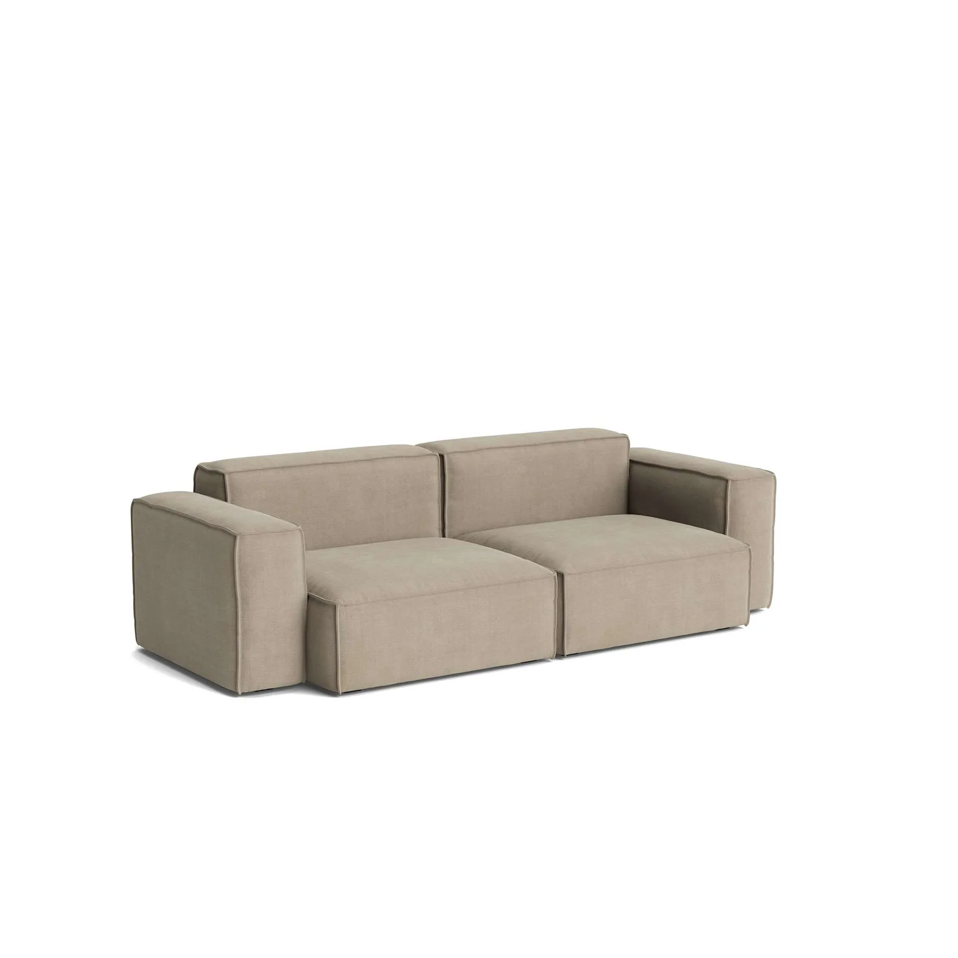 HAY Mags Soft Low Armrest sohva 2,5-istuttava yhdistelmä 1 Linara beige, irrotettava päällinen