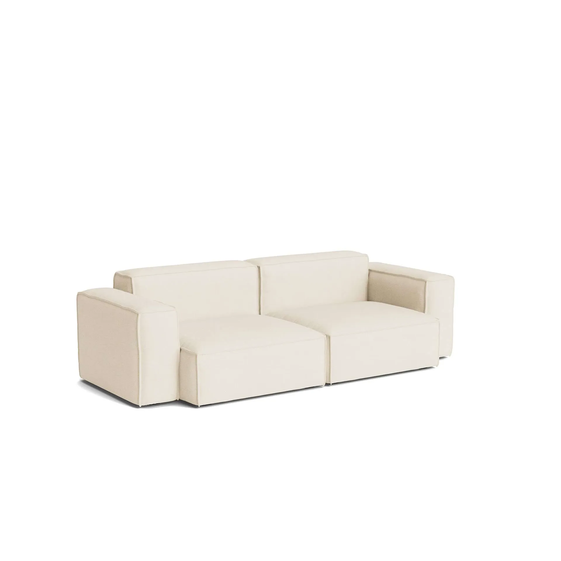 HAY Mags Soft Low Armrest sohva 2,5-istuttava yhdistelmä 1 Turf cream, irrotettava päällinen