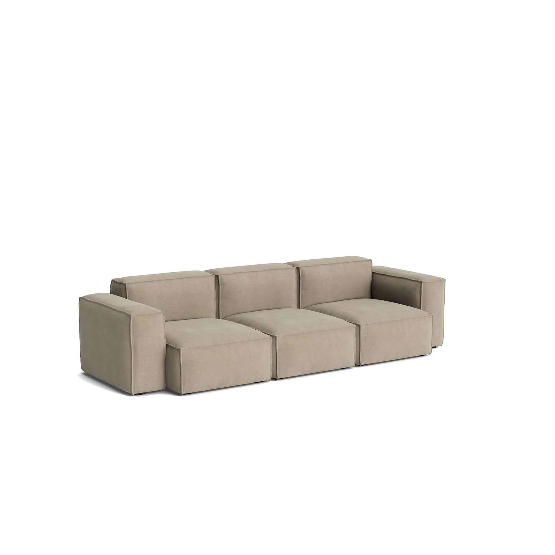 HAY Mags Soft Low Armrest sohva 2,5-istuttava yhdistelmä 1 Linara beige, irrotettava päällinen