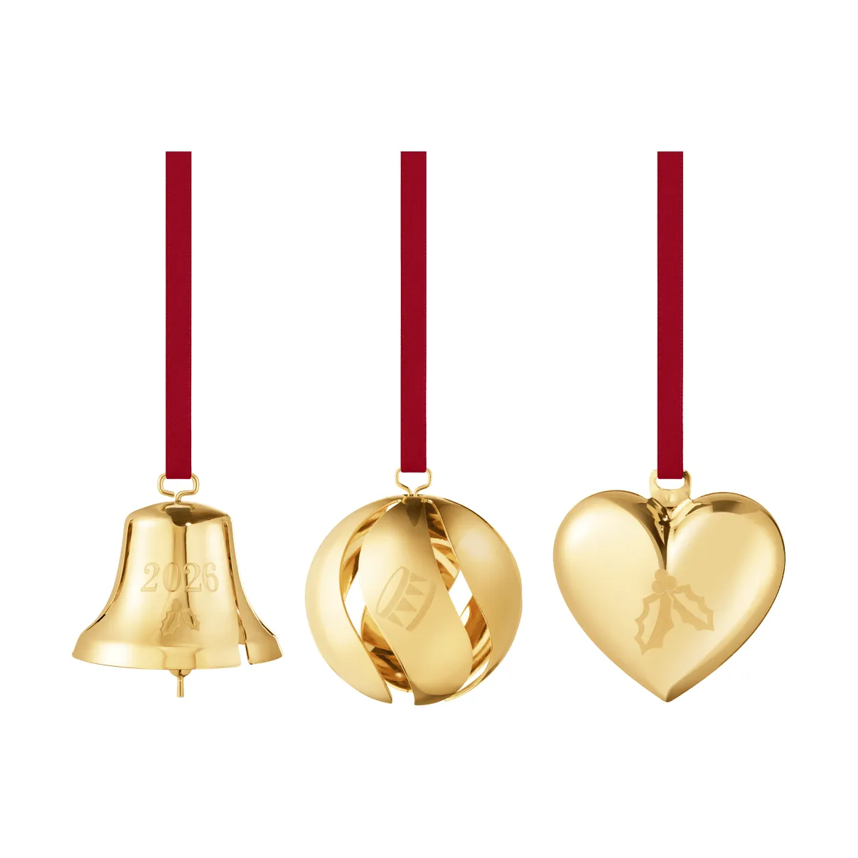 Georg Jensen vuoden 2026 koristeasetti Kulta, 3 osaa