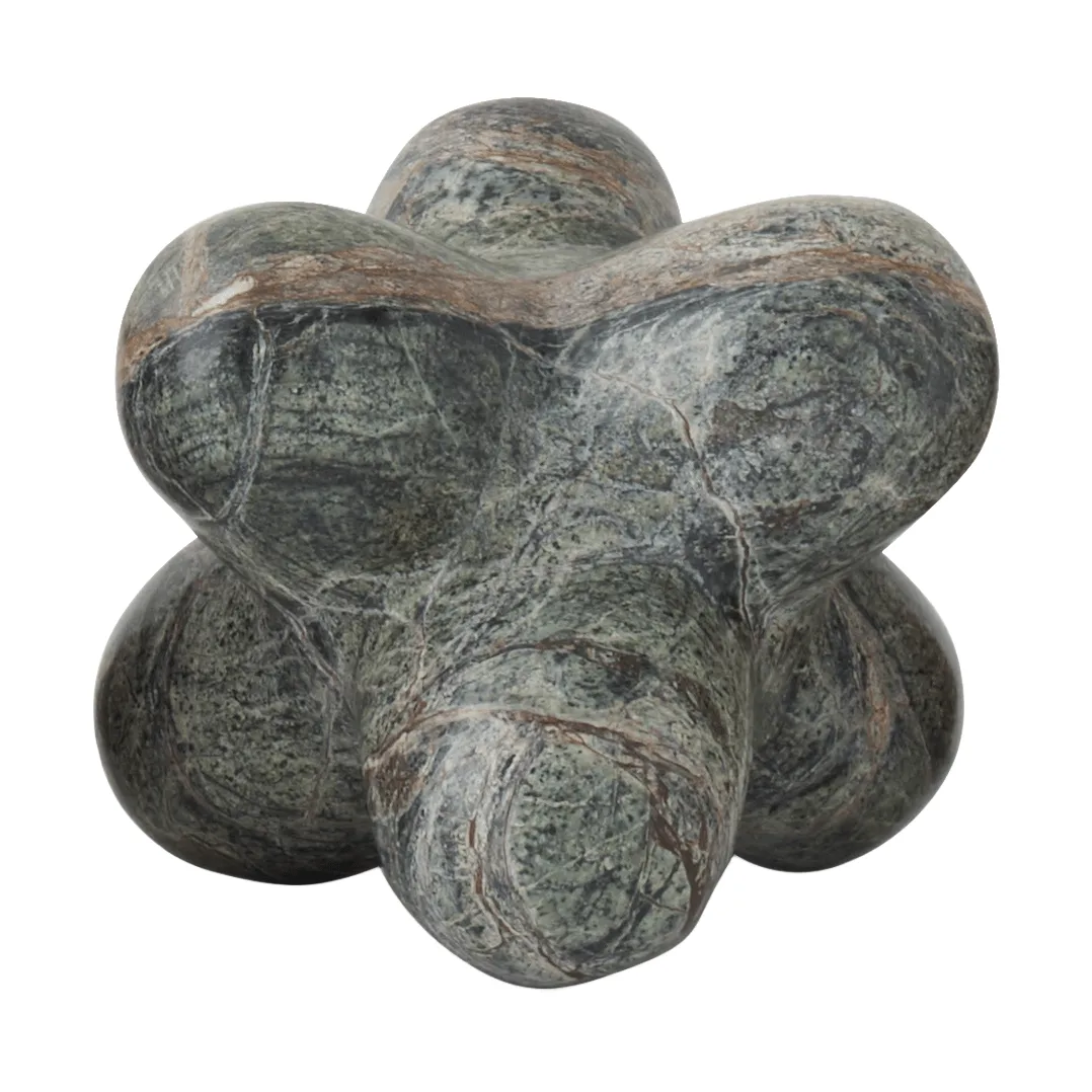 Tom Dixon Jack koriste-esine Forest green -marmori, 10x8,5 cm