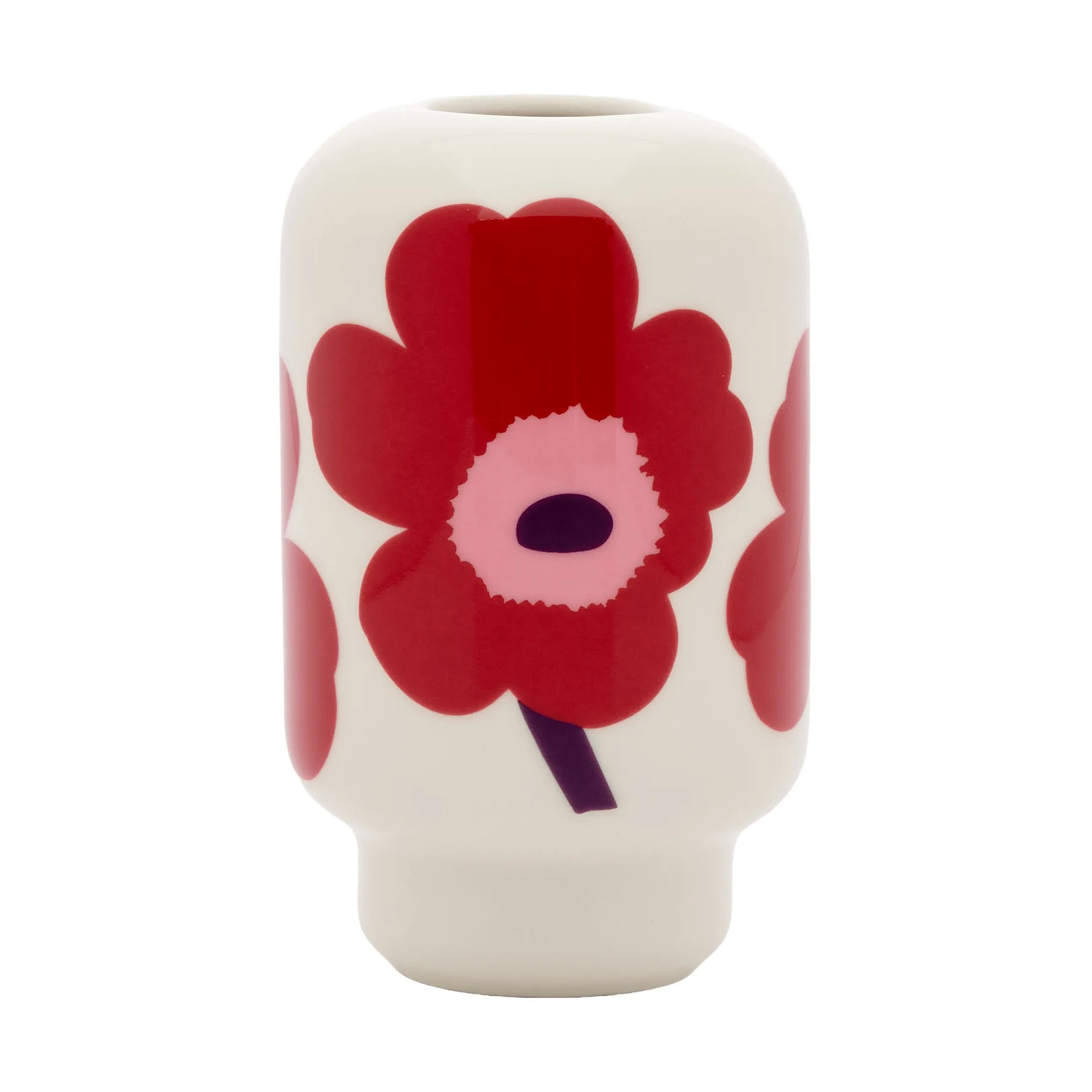Marimekko Unikko maljakko 14 cm White-cranberry-pink-plum
