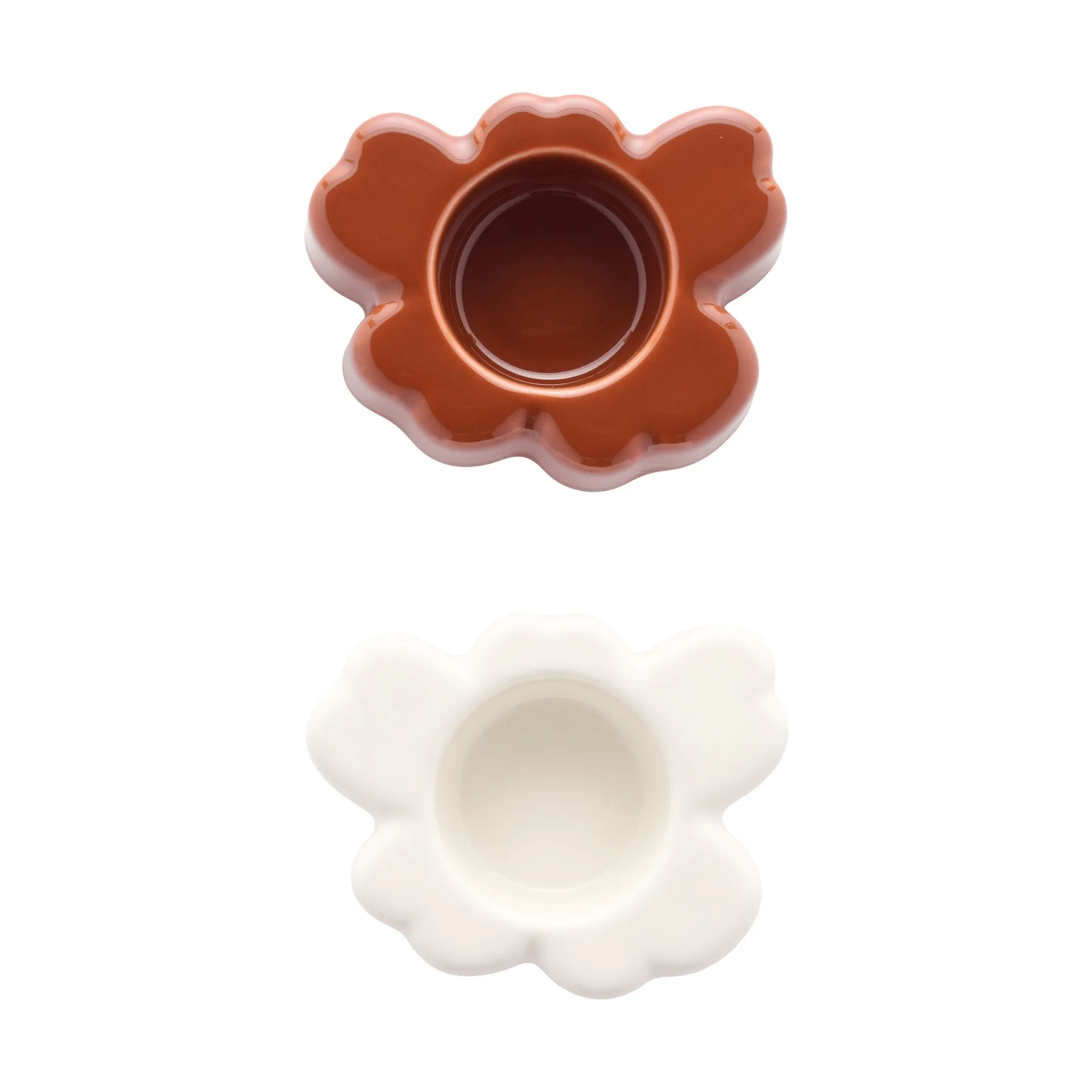 Marimekko Unikko kynttilälyhty 3x10 cm 2 osaa White-kastanja