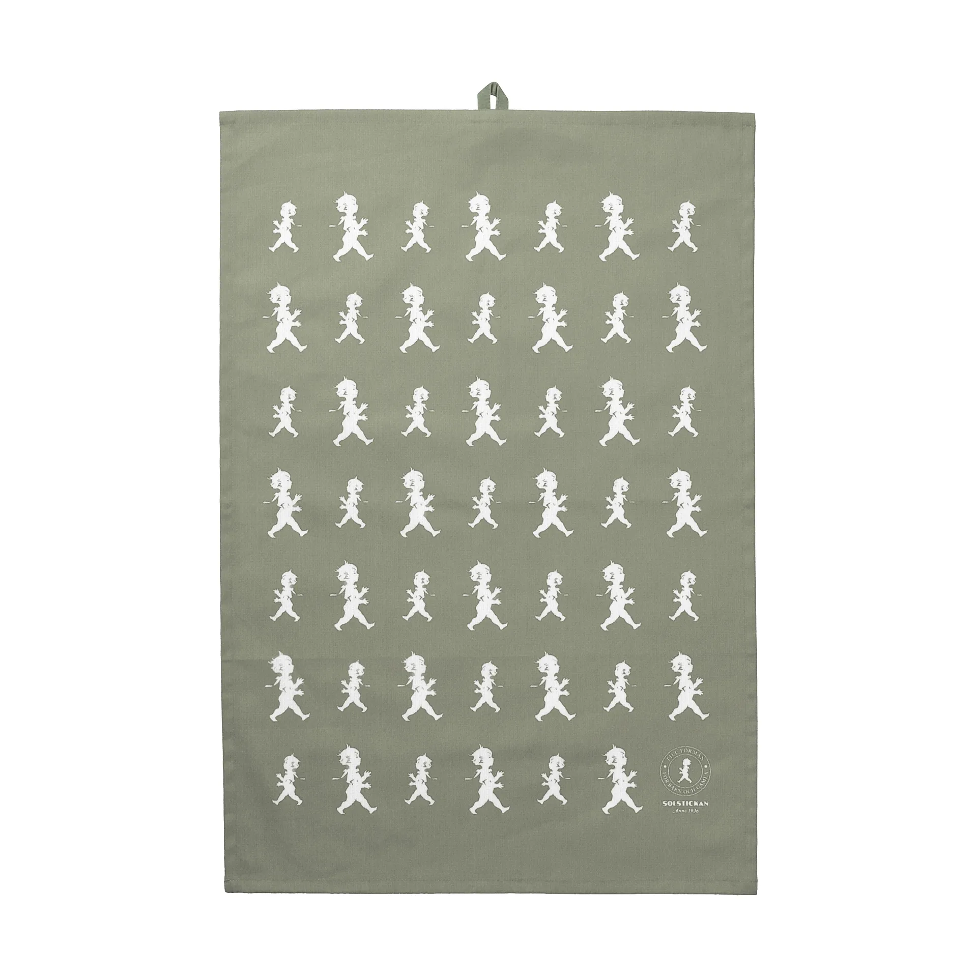 Solstickan Design Solstickan keittiöpyyhe 50 x 70 cm Vihreä-valkoinen