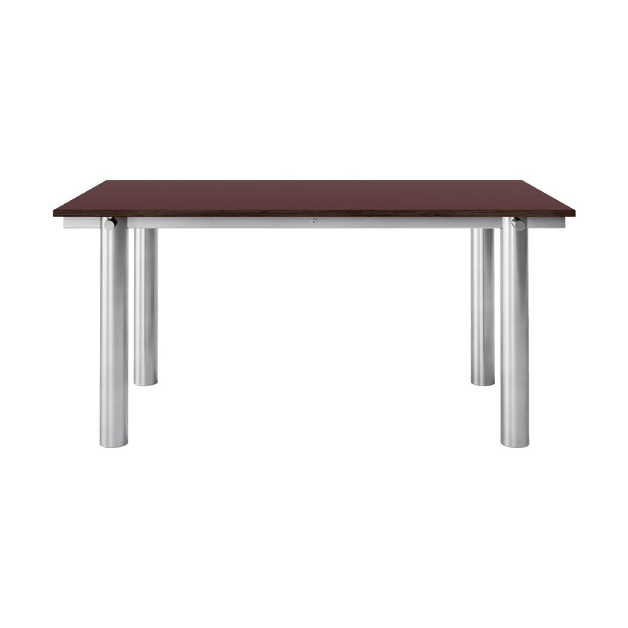 Ferm Living Atura ruokapöytä Brushed stainless steel-burgundy, 90x160 cm