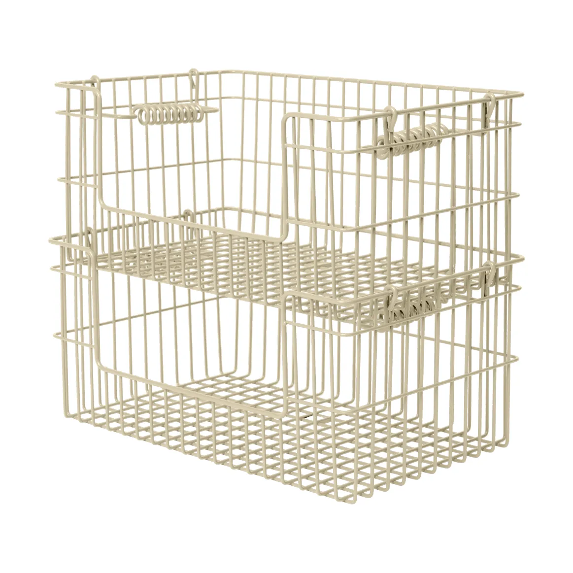 Ferm Living Cala kori pinottava 2-pakkaus Cashmere, 28,7x18x13 cm