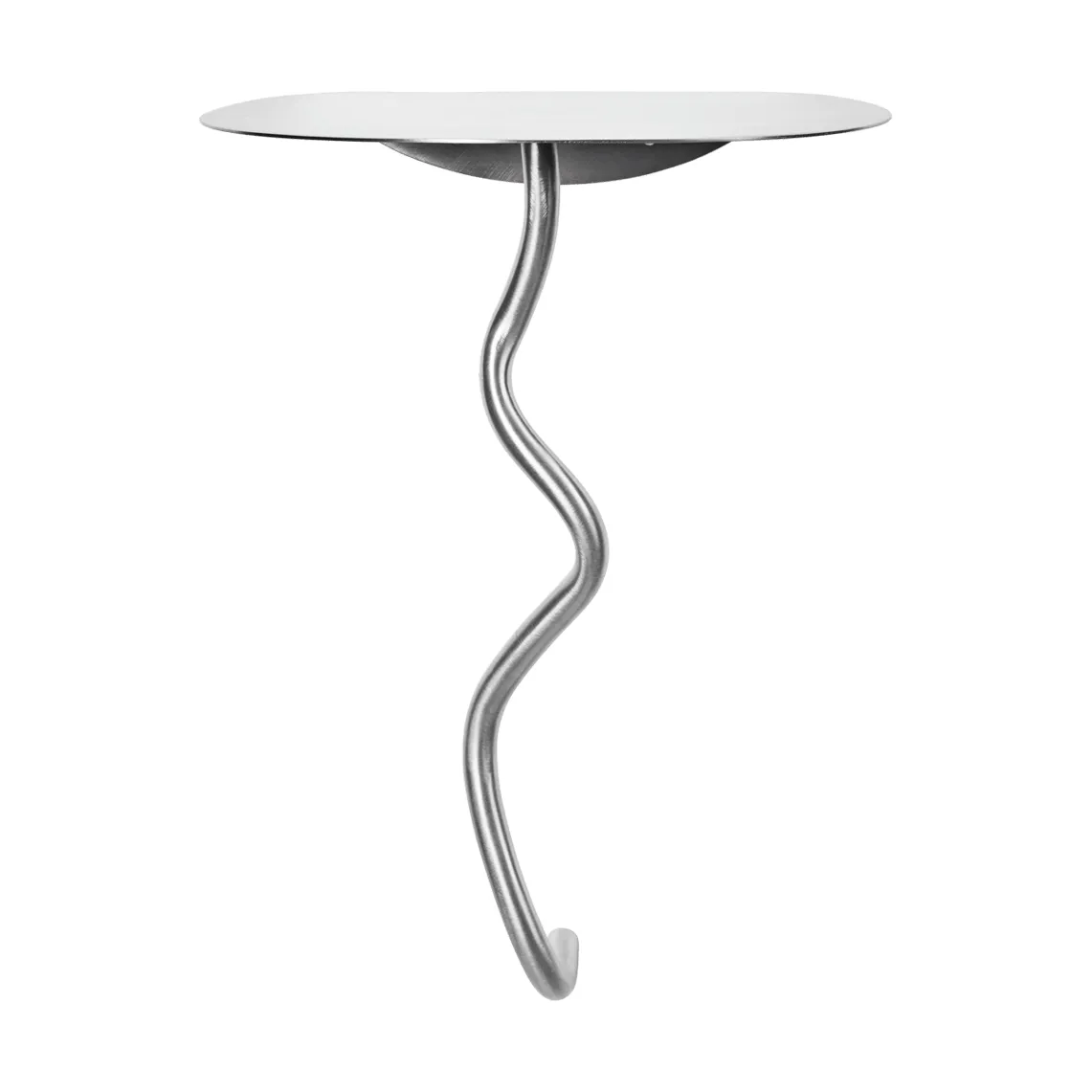 Ferm Living Curvature seinäpöytä ruostumaton teräs