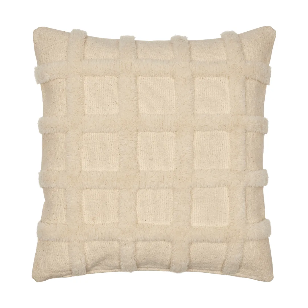 Ferm Living Norte grid tyyny Off-white, 50x50 cm