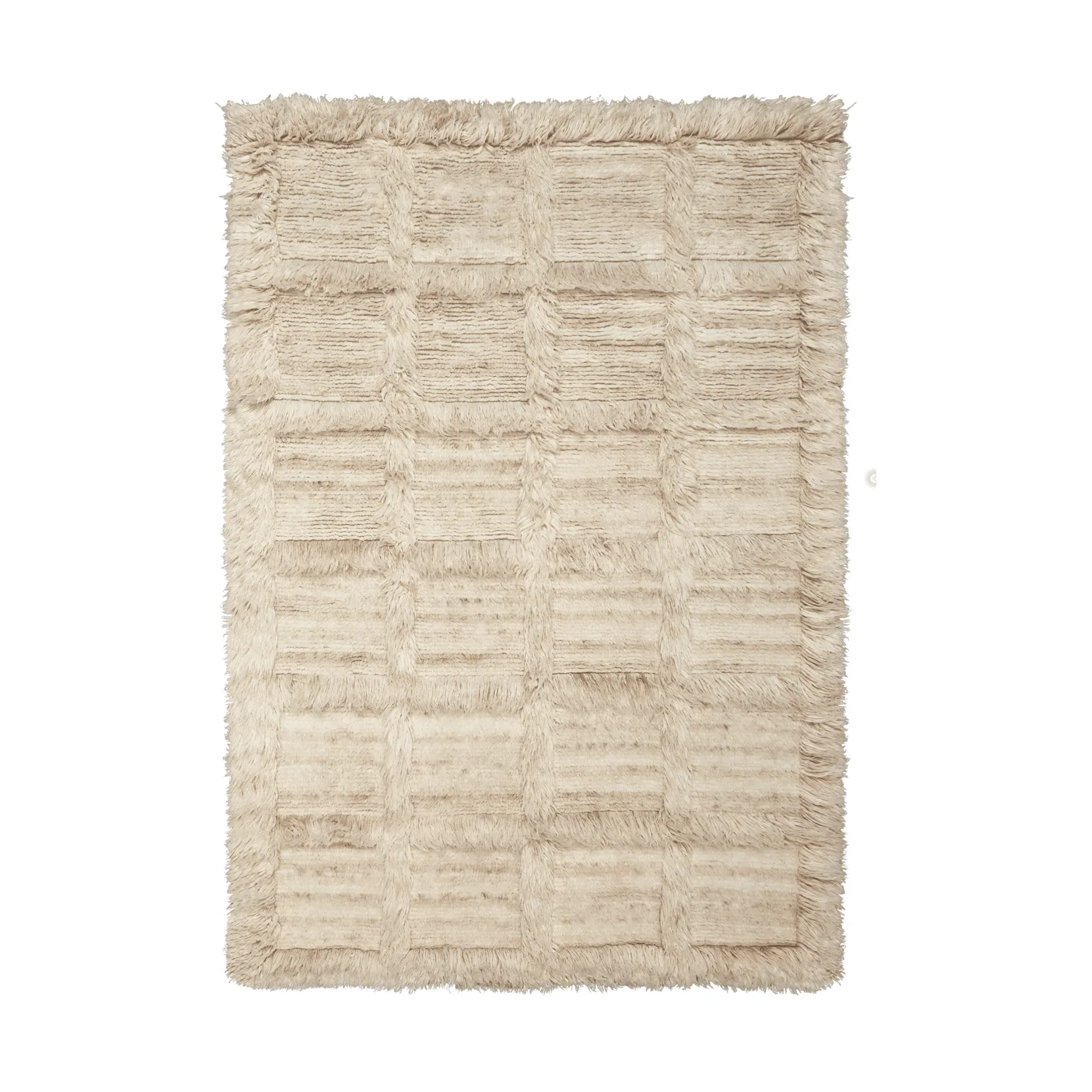 Ferm Living Norte ruutumatto Natural, 160x235 cm