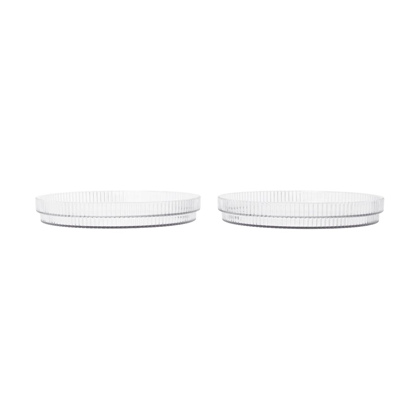 Ferm Living Ripple lasten lautanen Clear, 2 kpl